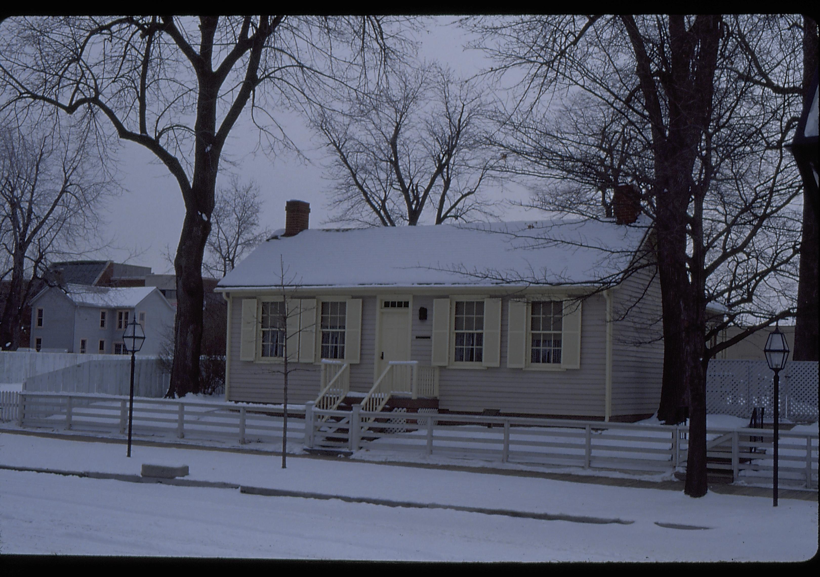 Corneau House Lincoln Home NHS- Corneau House, 6 Corneau House, snow