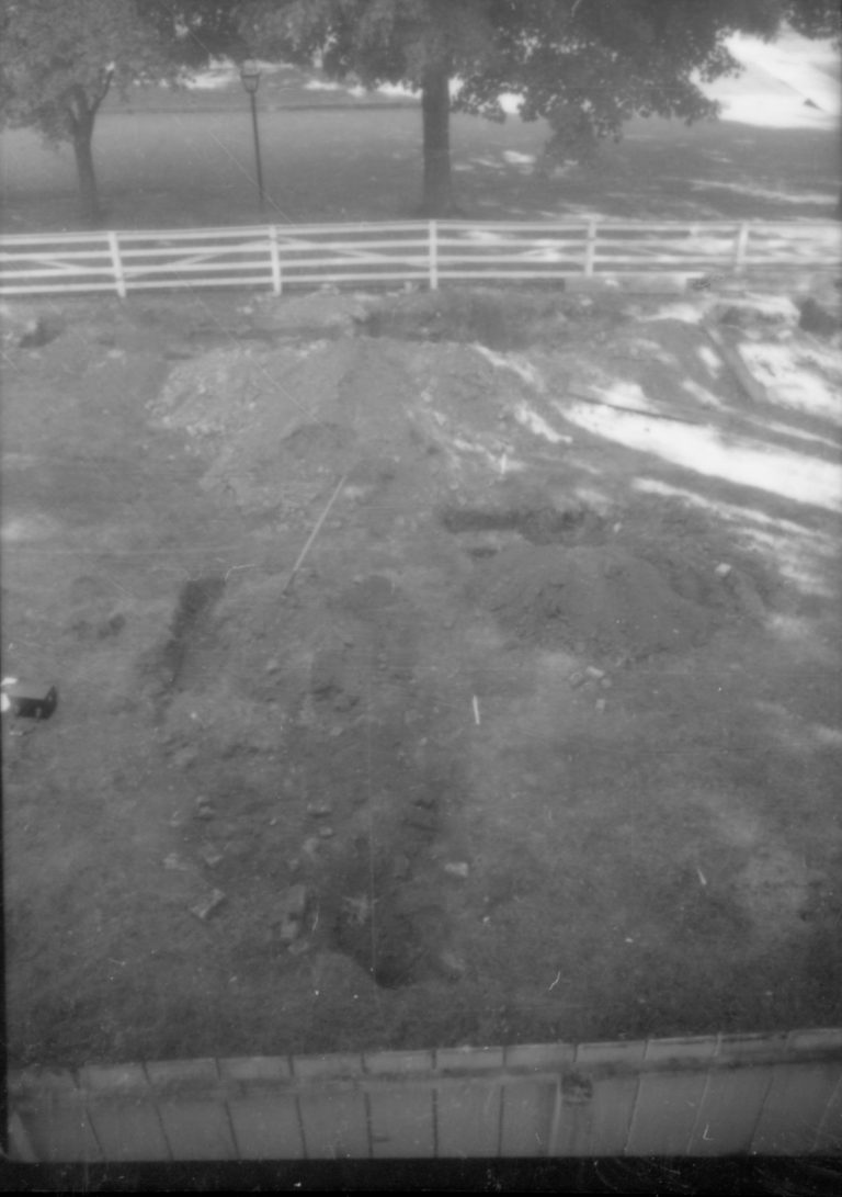 Corneau House Lincoln Home NHS- Corneau House archeology Corneau House, archeology