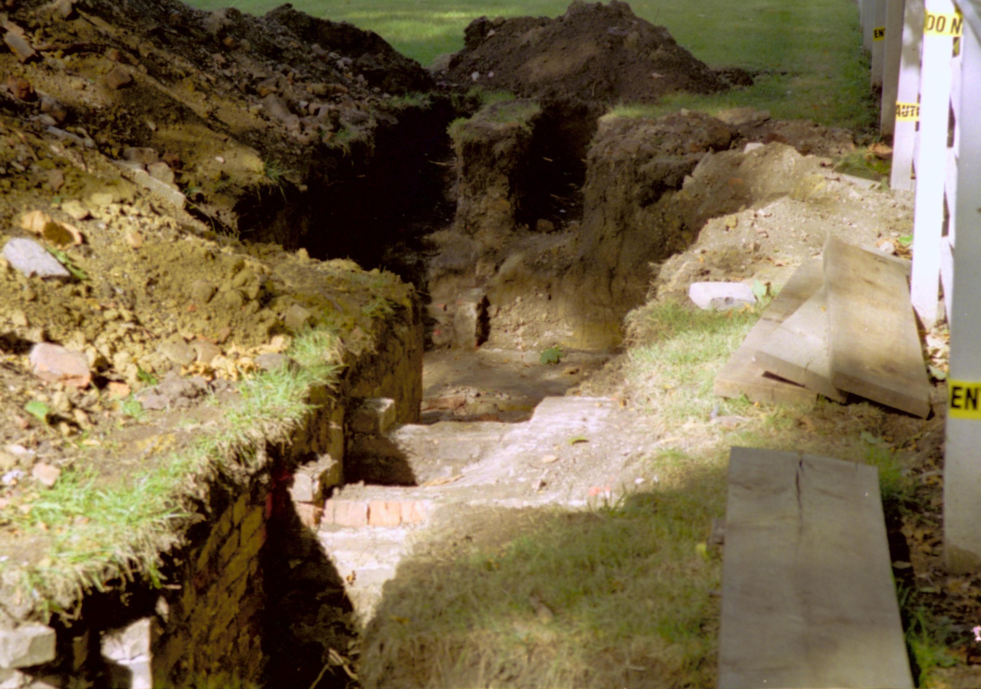Corneau House Lincoln Home NHS- Corneau House archeology Corneau House, archeology