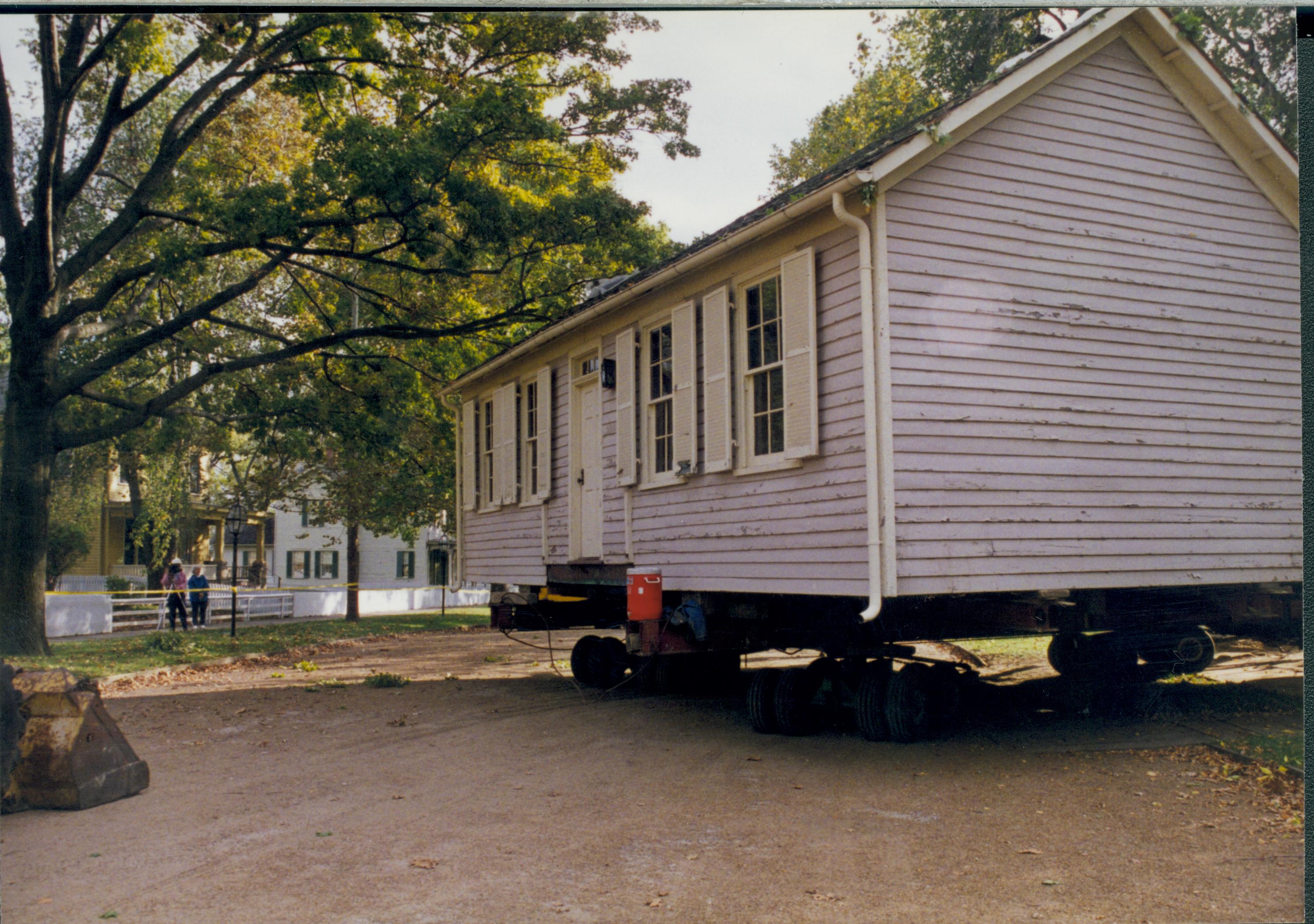 Corneau House move; moving onto lot 16/b16 Lincoln Home NHS- Corneau House move, exp 37 Corneau House, move