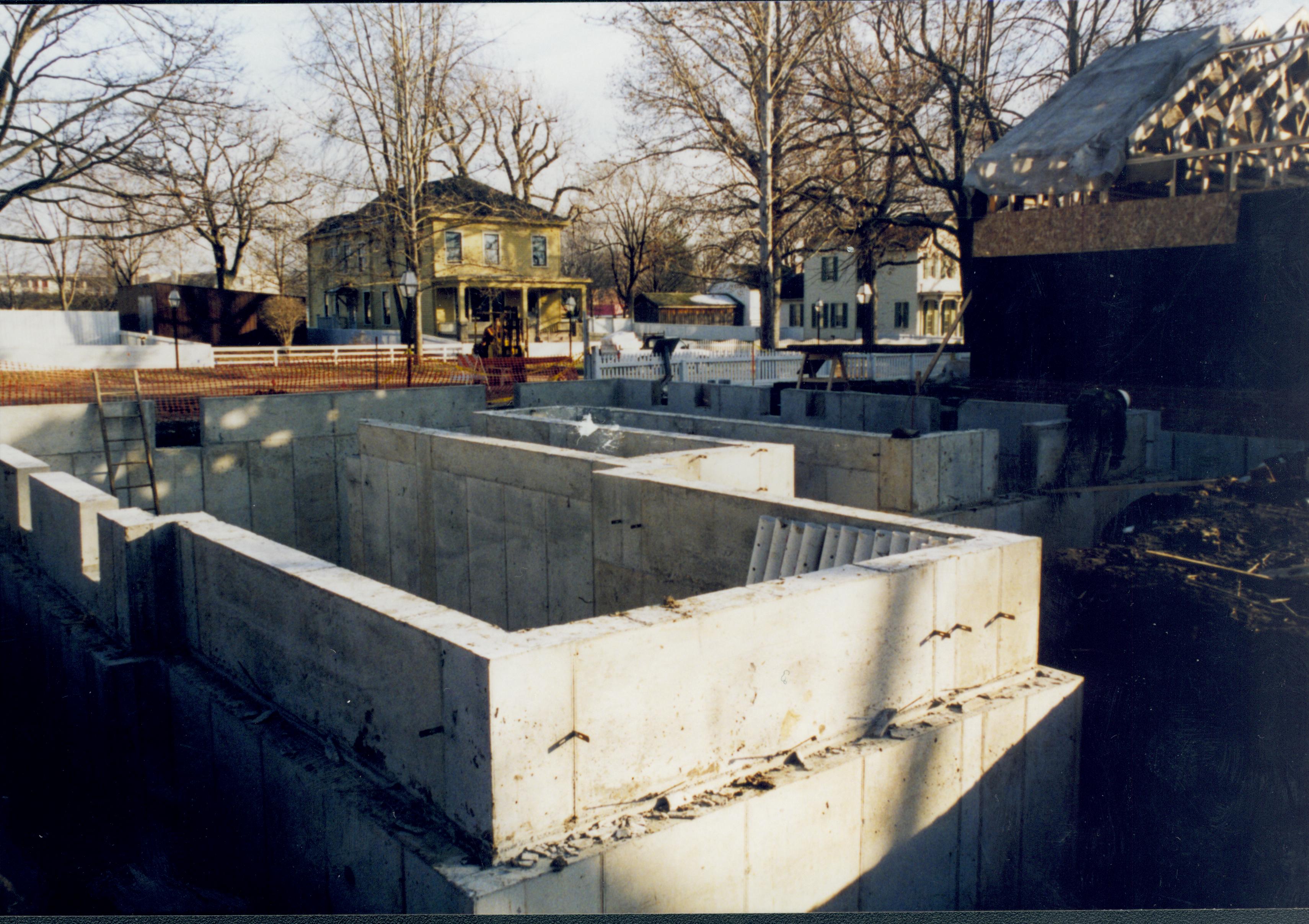 Corneau House move, overview of construction site Lincoln Home NHS- Corneau House move, Corneau roll #3-photo, exp 18 Corneau House, move