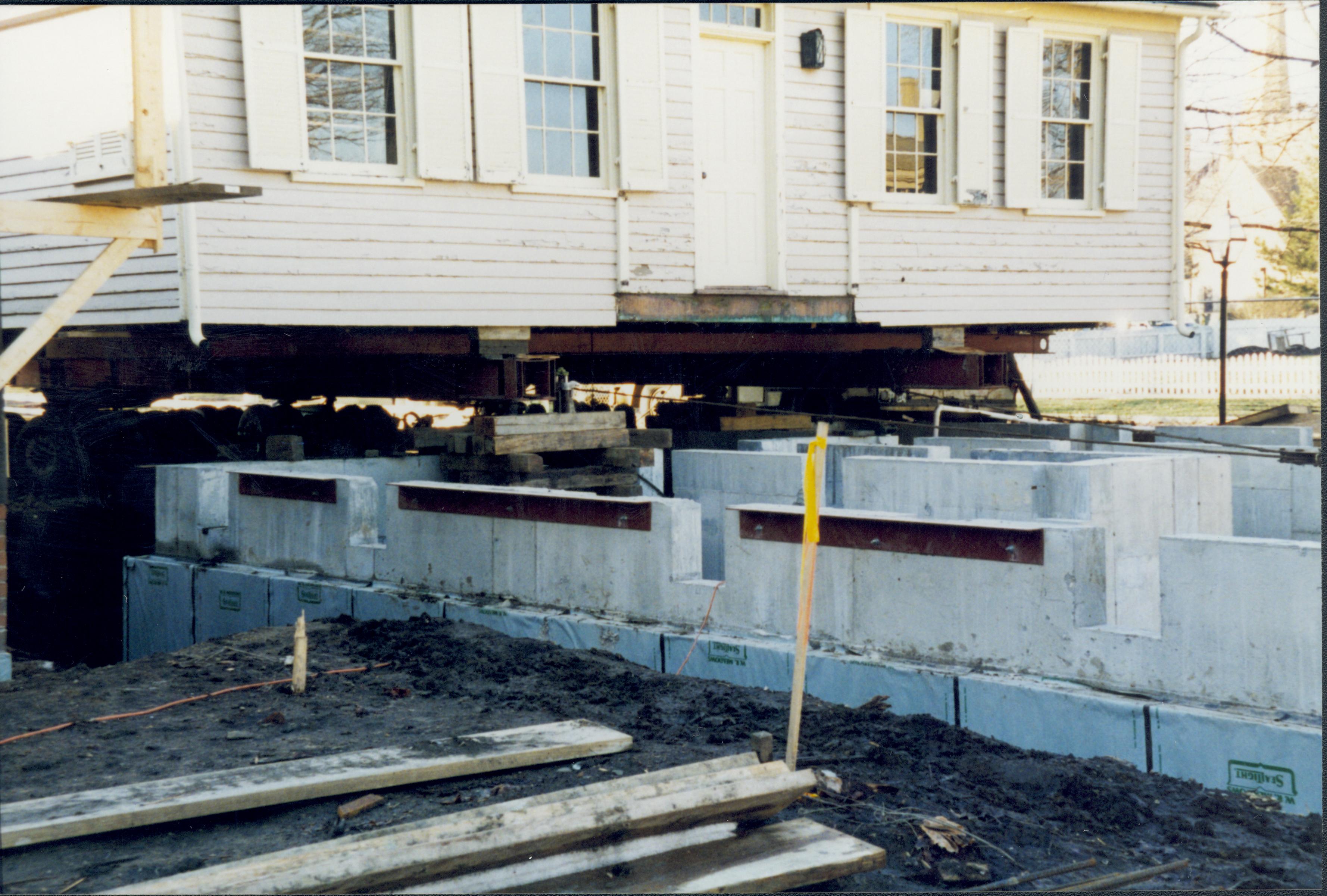 Corneau House move, moving house to foundation Lincoln Home NHS- Corneau House move, Corneau roll #3-photo Corneau House, move