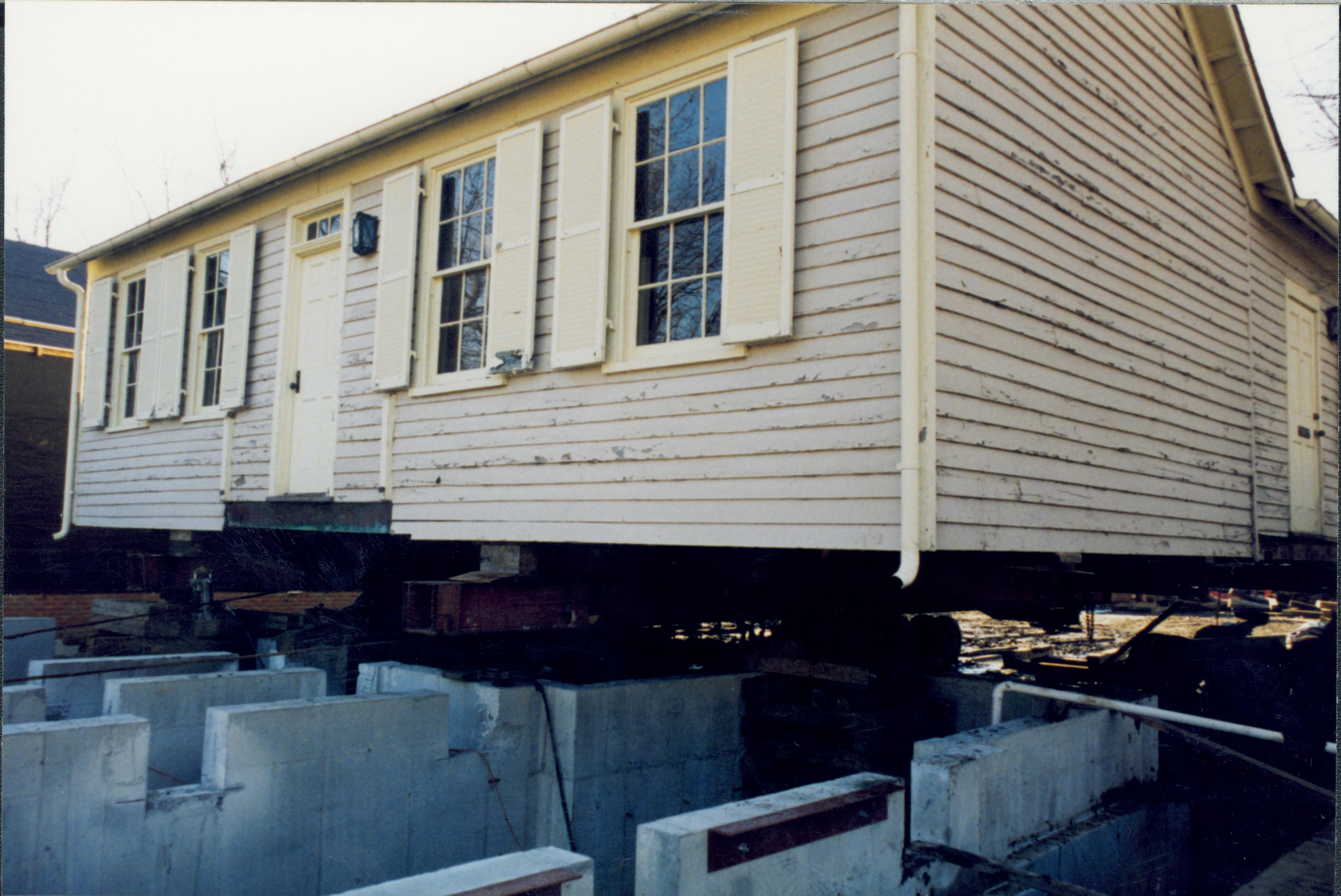 Corneau House move, moving house to foundation Lincoln Home NHS- Corneau House move, Corneau roll #3-photo Corneau House, move