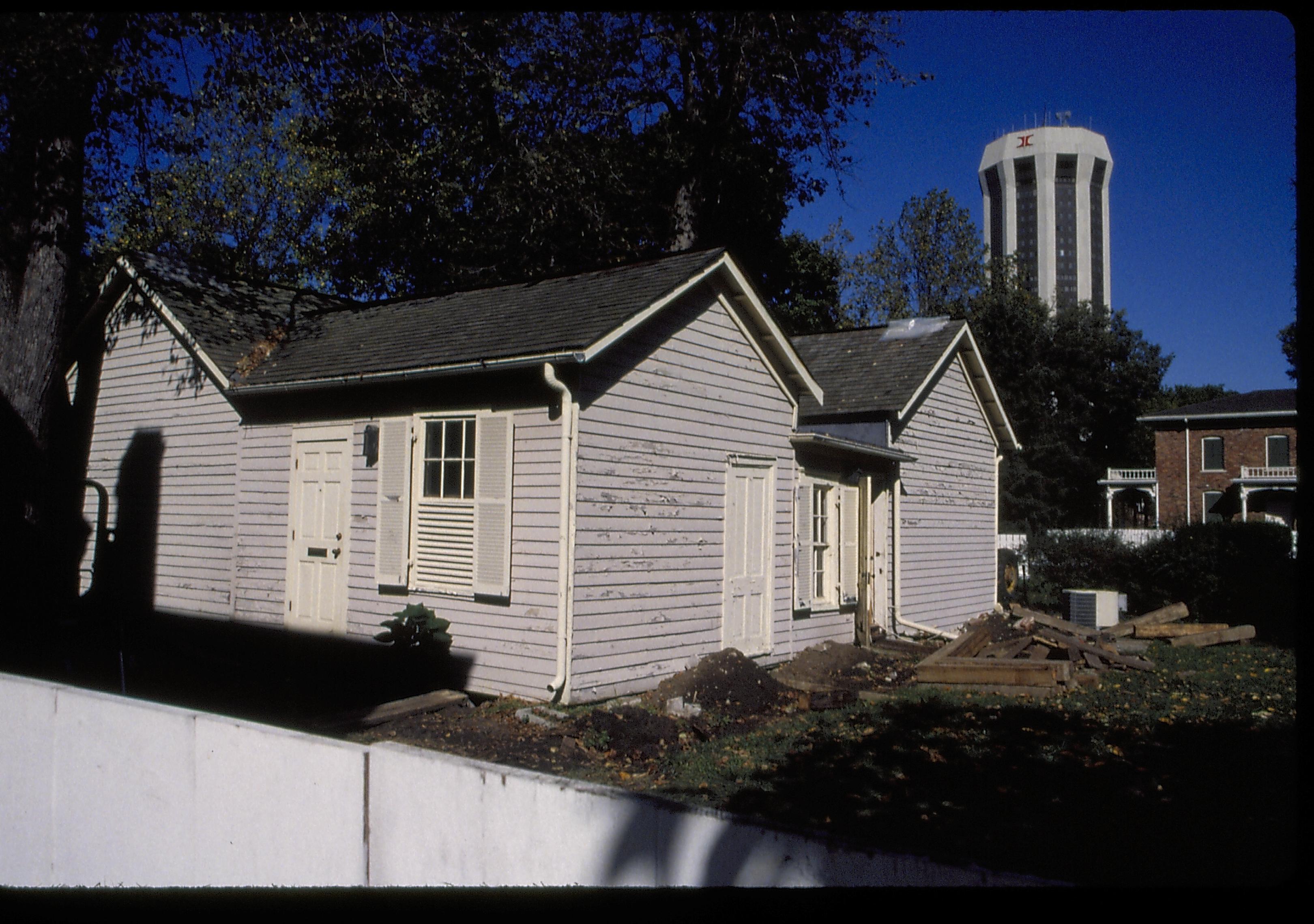 Prep for moving to new site Lincoln Home NHS- Corneau House move, Roll #1 color slides, exp 1 Corneau House, move