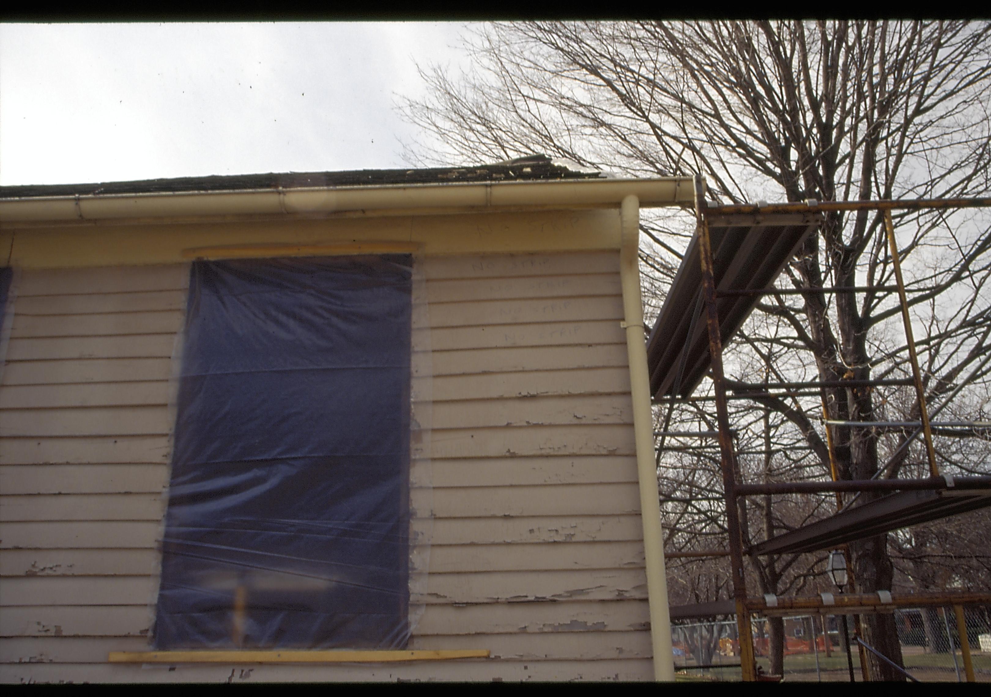 corner Corneau House Lincoln Home NHS- Corneau House Restoration, roll 1999-3 exp 2 Corneau House, restoration