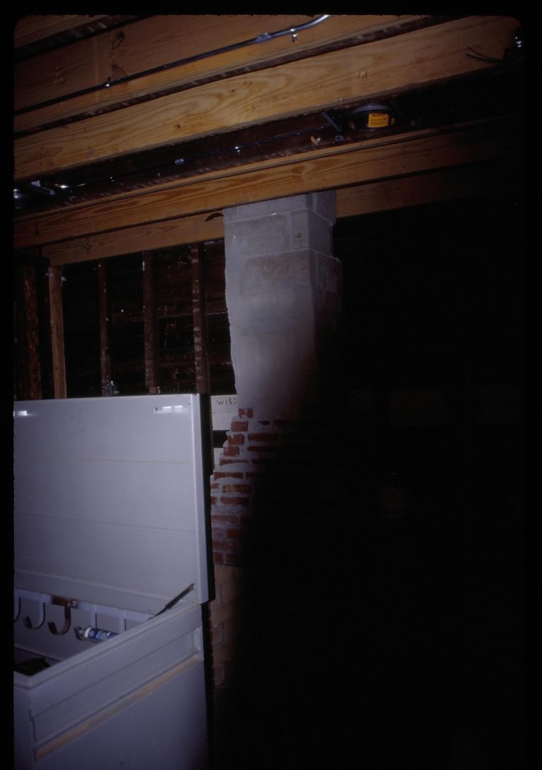 fireplace Lincoln Home NHS- Corneau House Restoration, Corneau #4 slides, roll 1999-8 exp 11 Corneau House, renovation