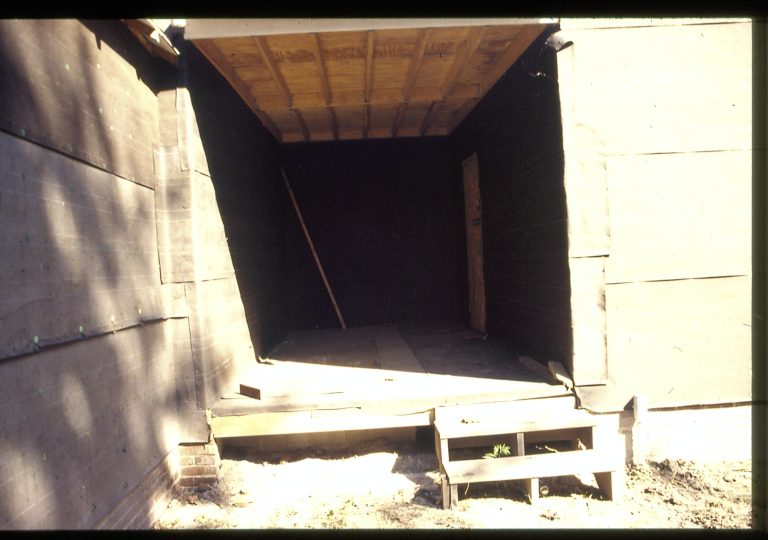 East side open porch Lincoln Home NHS- Corneau House Restoration, roll 1999-11 exp 2 Corneau House, renovation