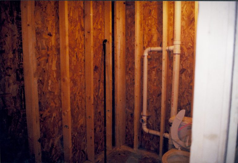 framing and plumbing Lincoln Home NHS- Corneau House Restoration, roll 1999-12 exp 25 Corneau House, renovation