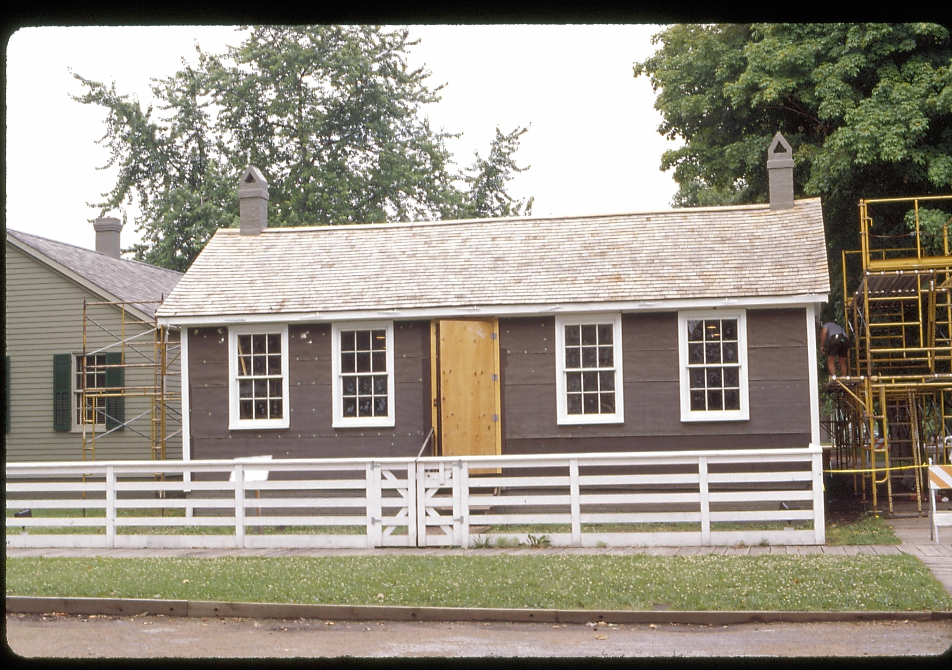 Corneau House, prep for siding Lincoln Home NHS- Corneau House Restoration, roll 2000-6 exp 15 Corneau House, renovation