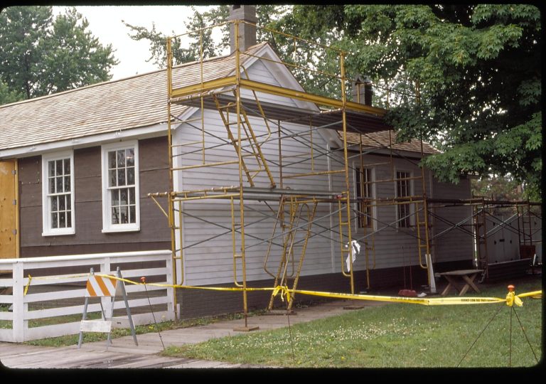 Corneau House, siding installation Lincoln Home NHS- Corneau House Restoration, roll 2000-6 exp 16 Corneau House, renovation