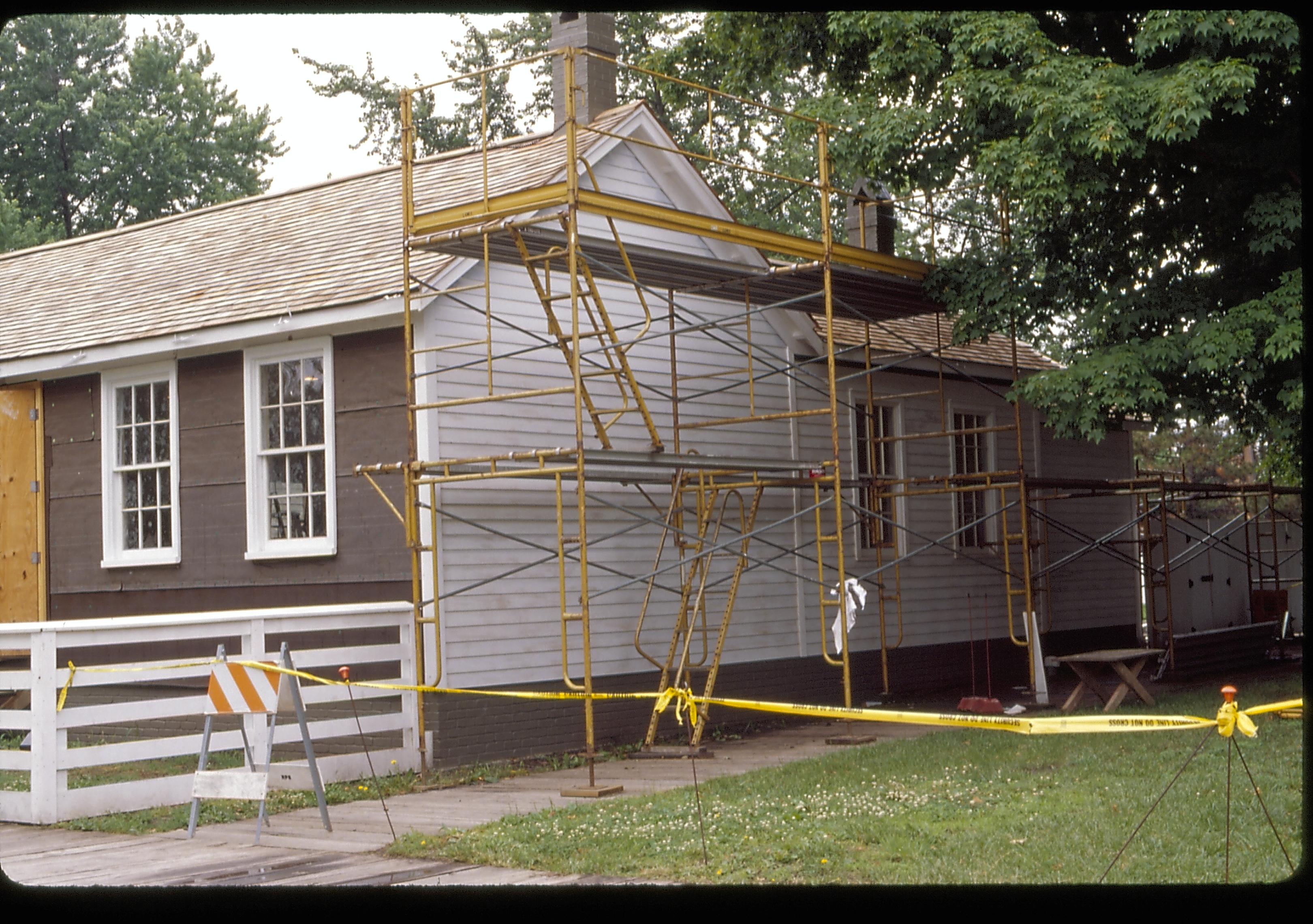Corneau House, siding installation Lincoln Home NHS- Corneau House Restoration, roll 2000-6 exp 16 Corneau House, renovation