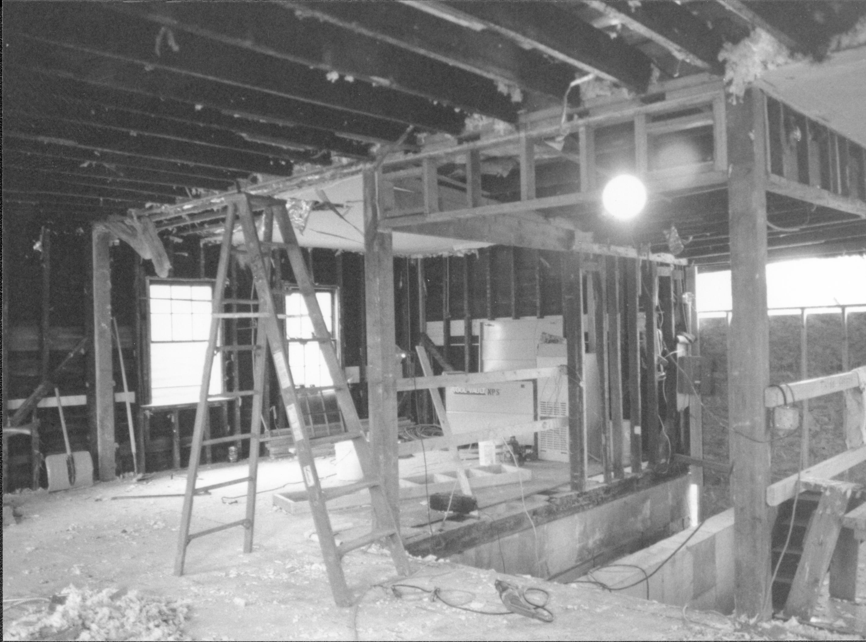 Standing in Northeast corner of main room (East), looking towards Southeast Lincoln Home NHS- Corneau House Restoration, roll N11 exp 22 Corneau House, renovation