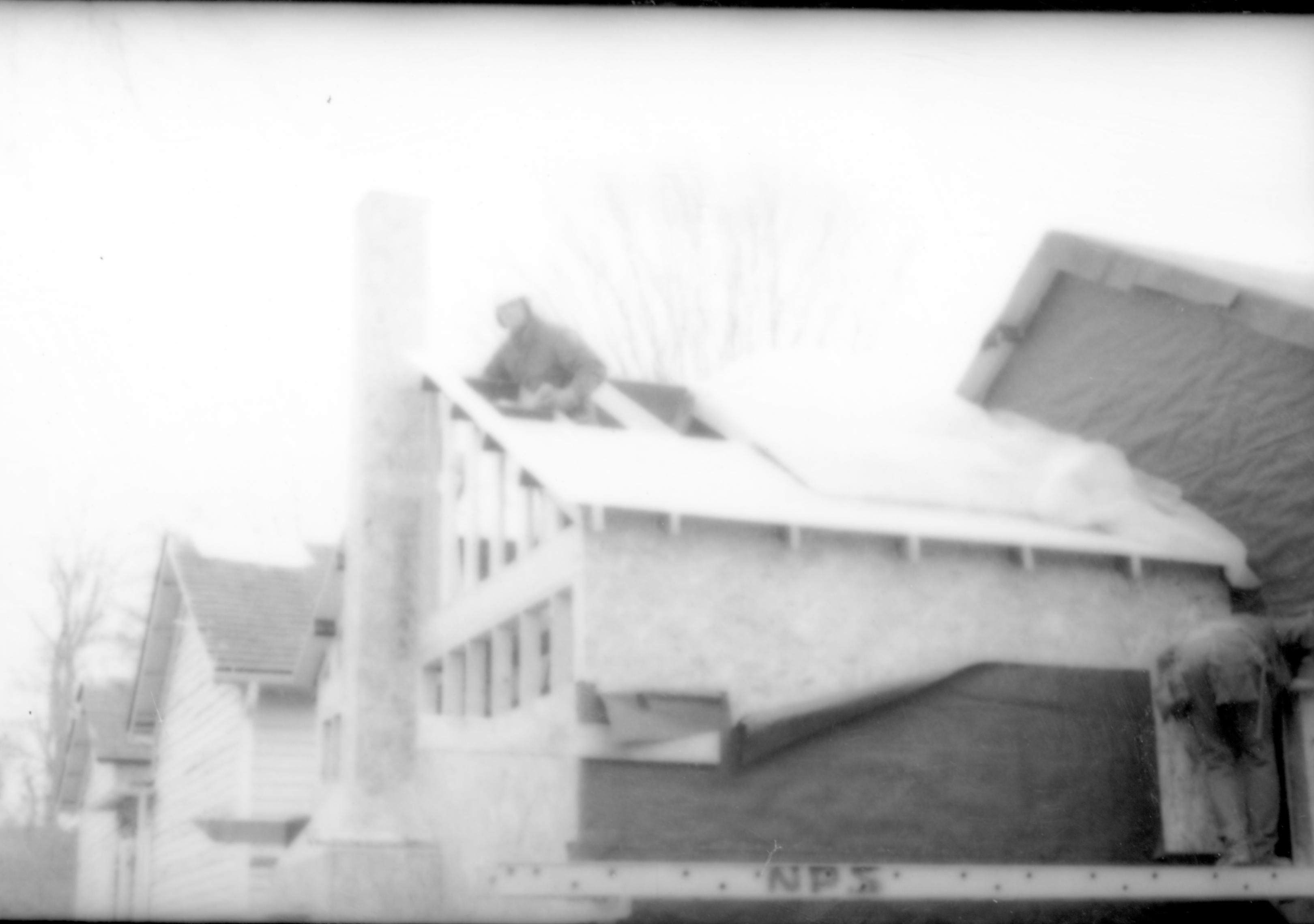 Building back room Lincoln Home NHS- Corneau House Restoration, roll 1998-3 exp 7 Corneau House, renovation