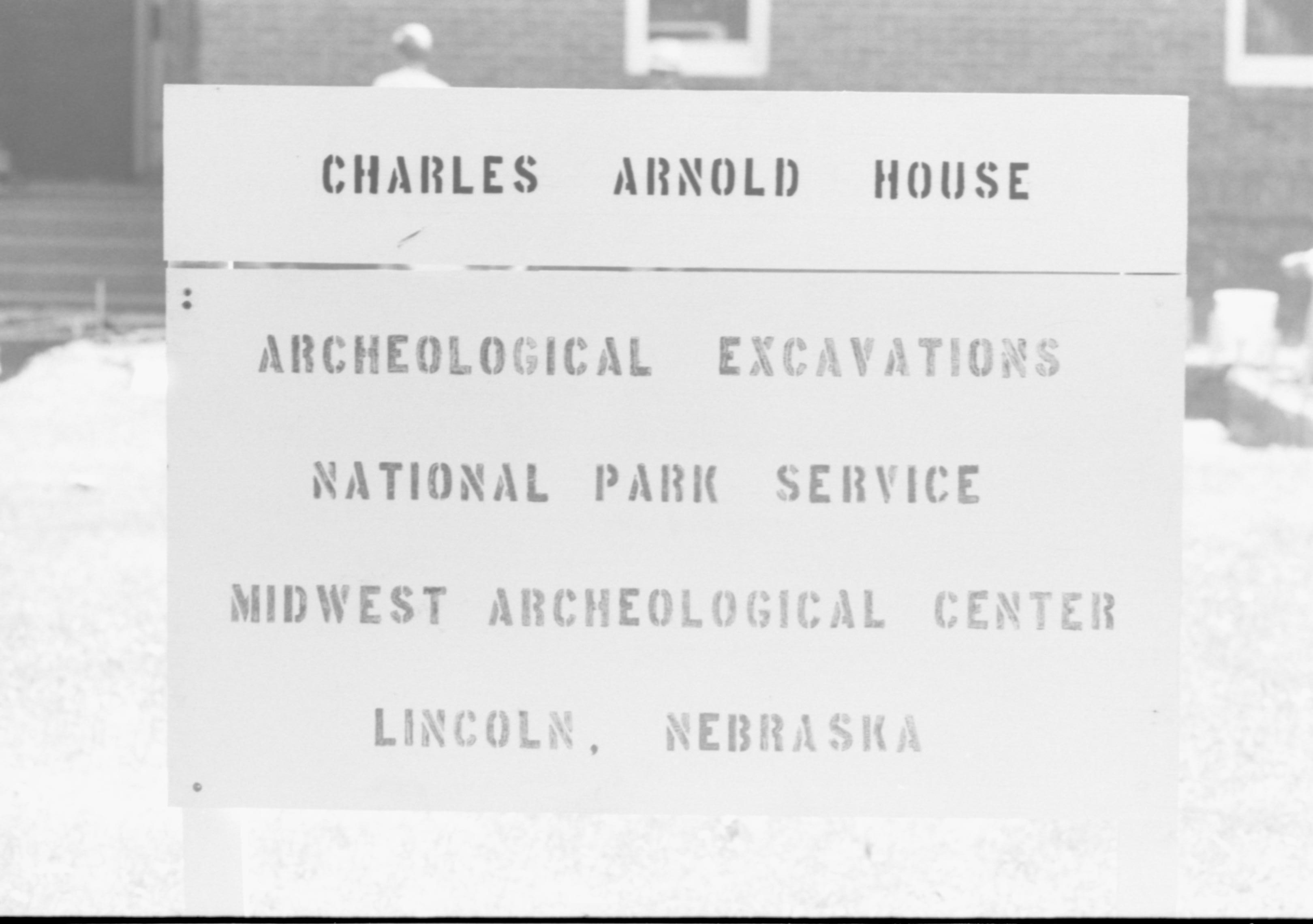 NA LIHO NHS- Arnold House Archeological Dig Arnold House, sign, archeological dig