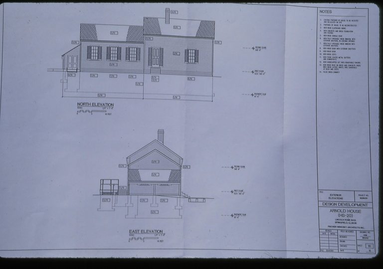 Arnold Historic Report, map profile of Arnold House LIHO NHS- Arnold House, historic structure report, 49 Arnold House, report