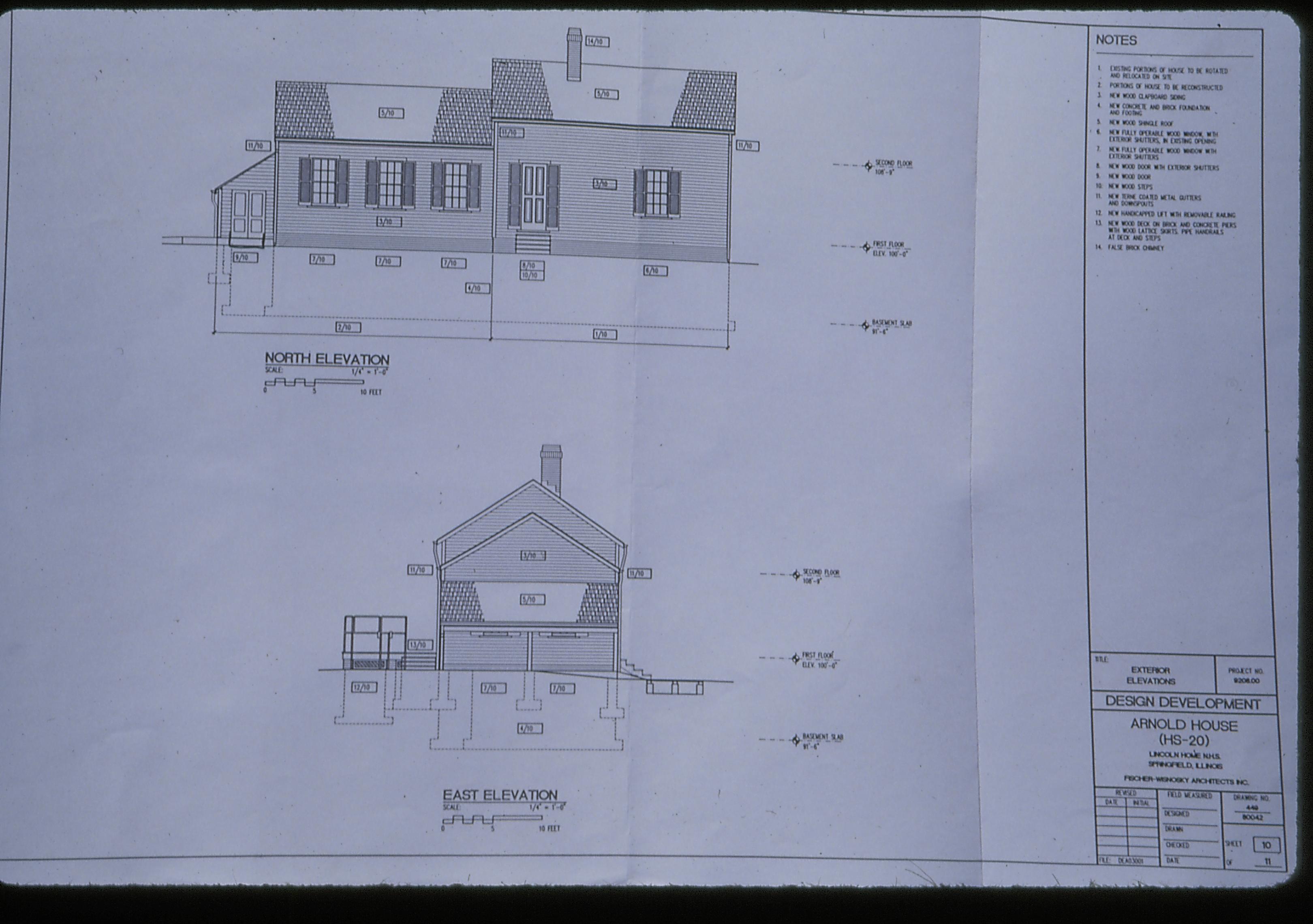 Arnold Historic Report, map profile of Arnold House LIHO NHS- Arnold House, historic structure report, 49 Arnold House, report