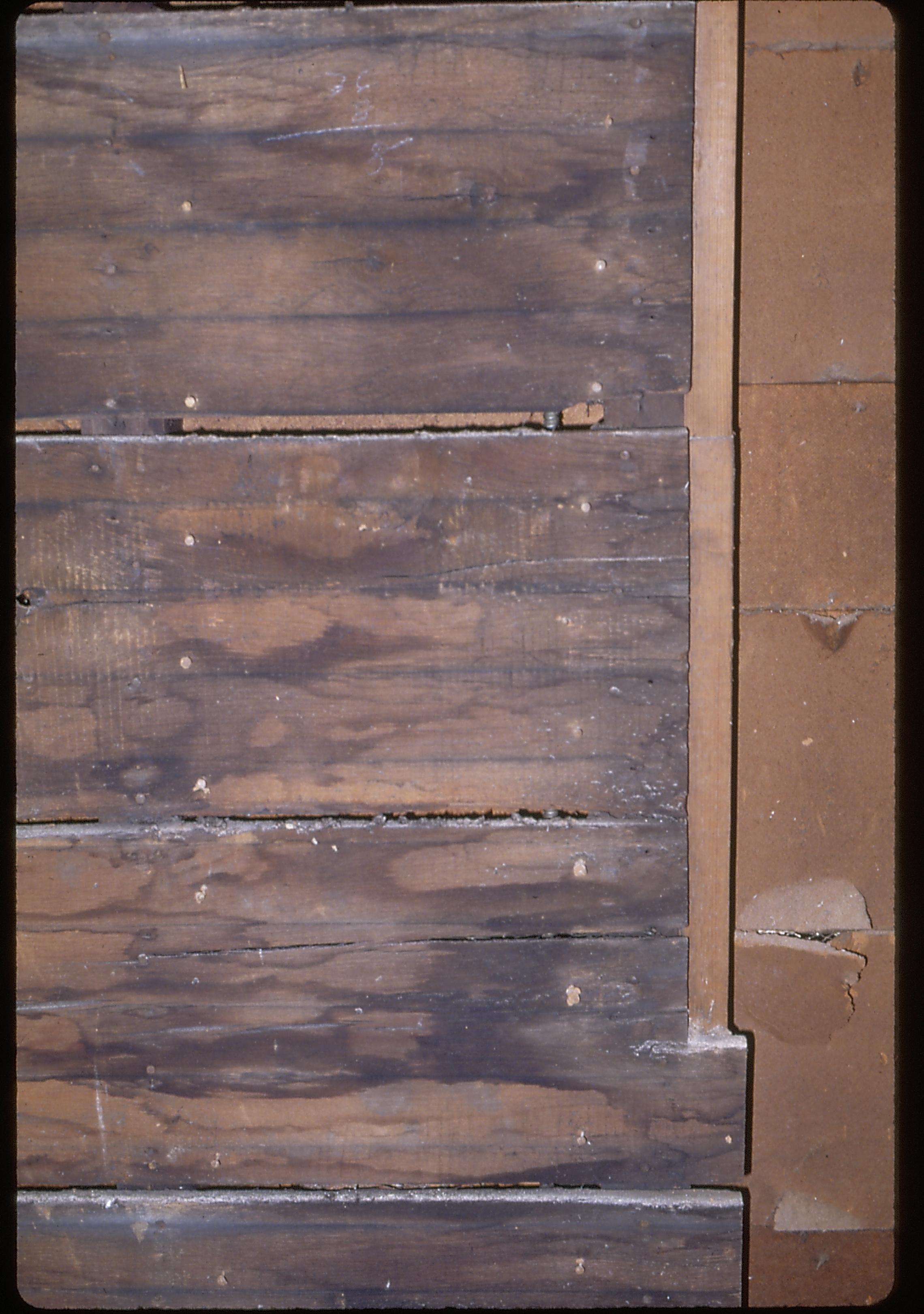 Oak sheathing in the cut for window LIHO NHS- Arnold House, 11 Arnold House, wallpaper