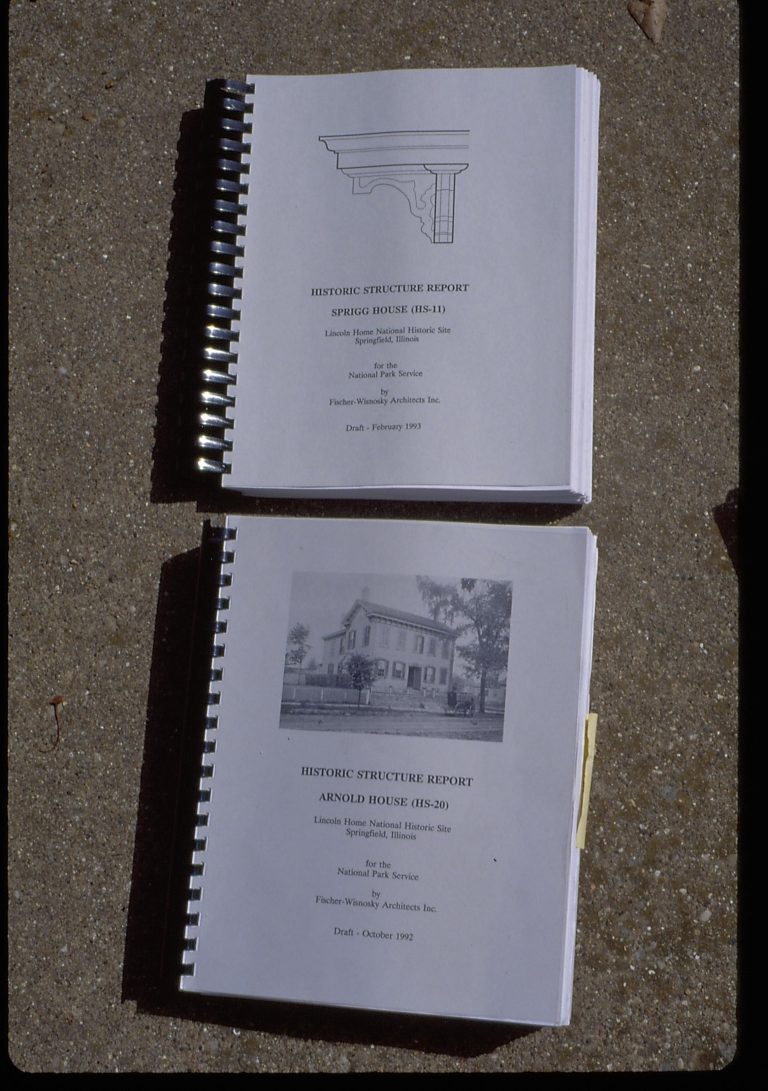 Arnold House plans, Historic Structure Report for Sprigg and Arnold LIHO NHS- Arnold House, Historic Structure Report, Abney, 3 Arnold House, report