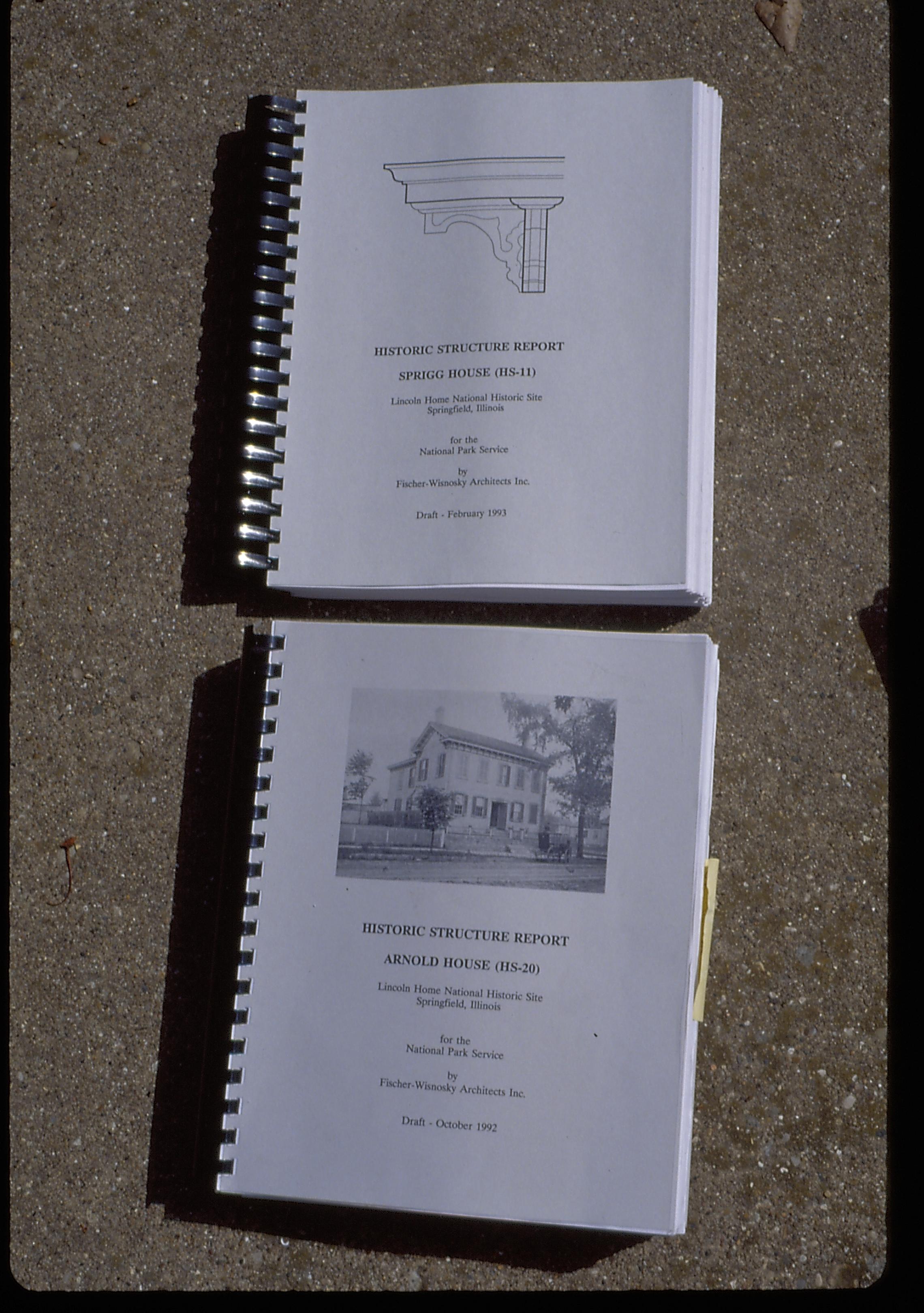 Arnold House plans, Historic Structure Report for Sprigg and Arnold LIHO NHS- Arnold House, Historic Structure Report, Abney, 3 Arnold House, report