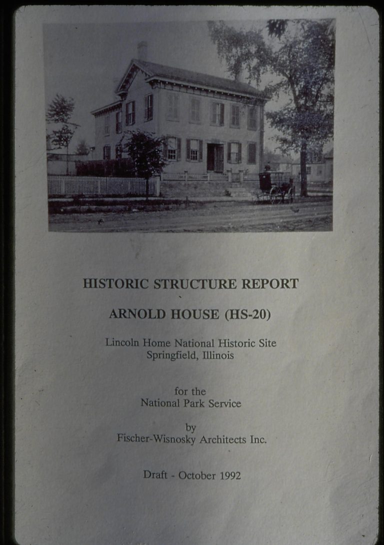 Arnold House plans, Historic Structure Report LIHO NHS- Arnold House, Historic Structure Report, 27 Arnold House, report