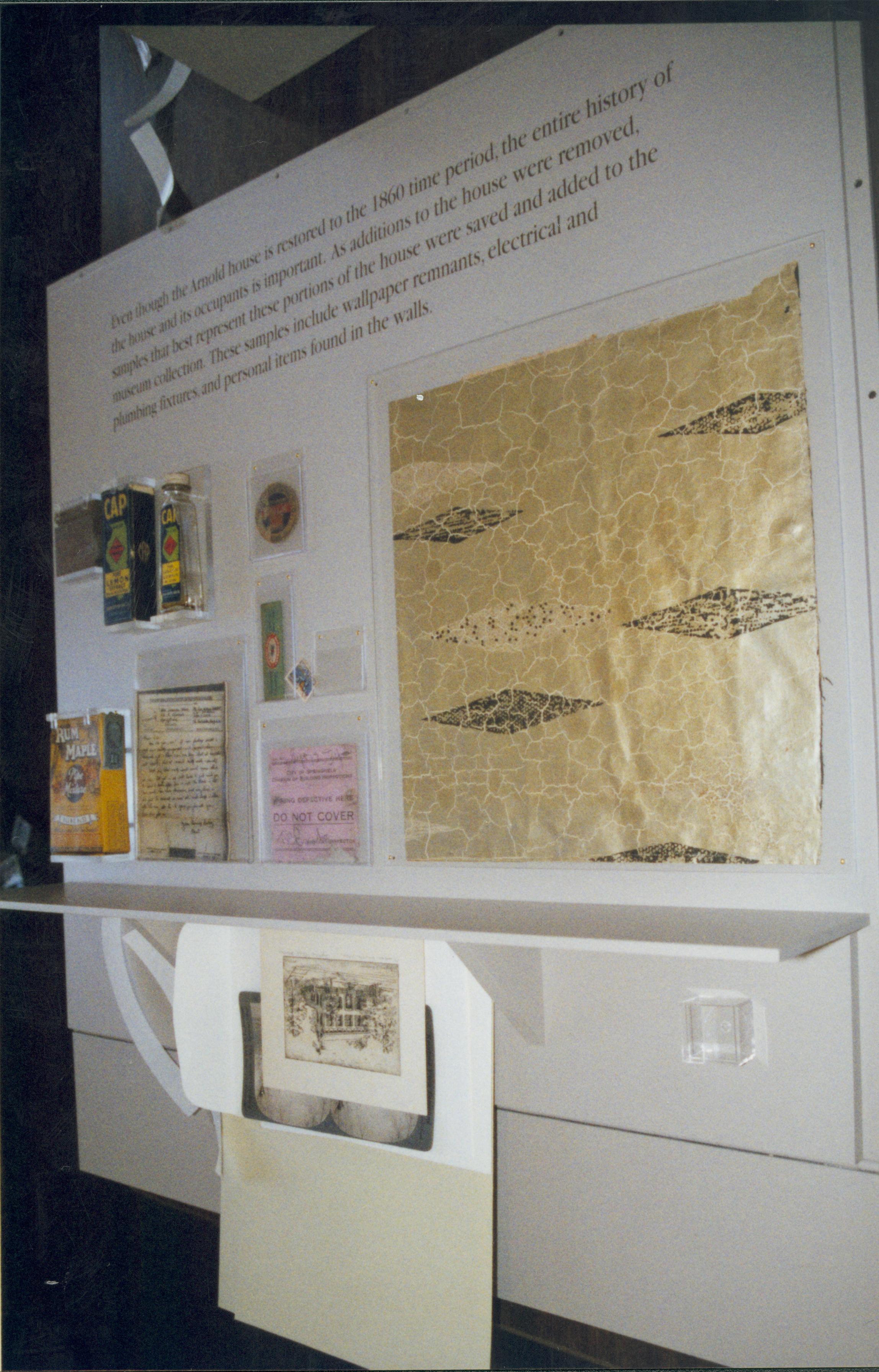 Room 101, display LIHO NHS- Arnold House Exhibit, Roll 2001-3, exp 17 Arnold House, exhibit