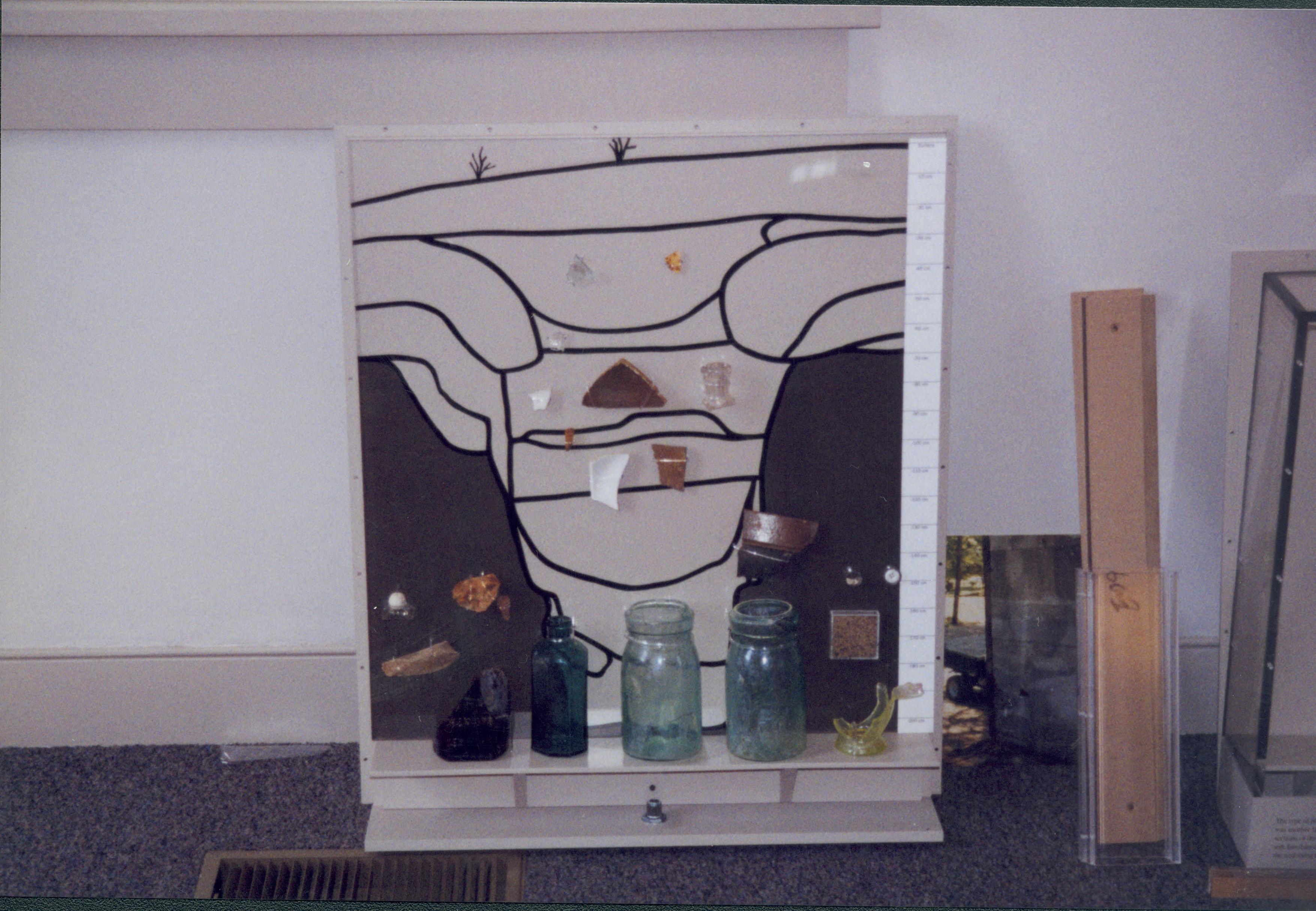 Room 101, Privy display LIHO NHS- Arnold House Exhibit, Roll 2001-3, exp 20 Arnold House, exhibit