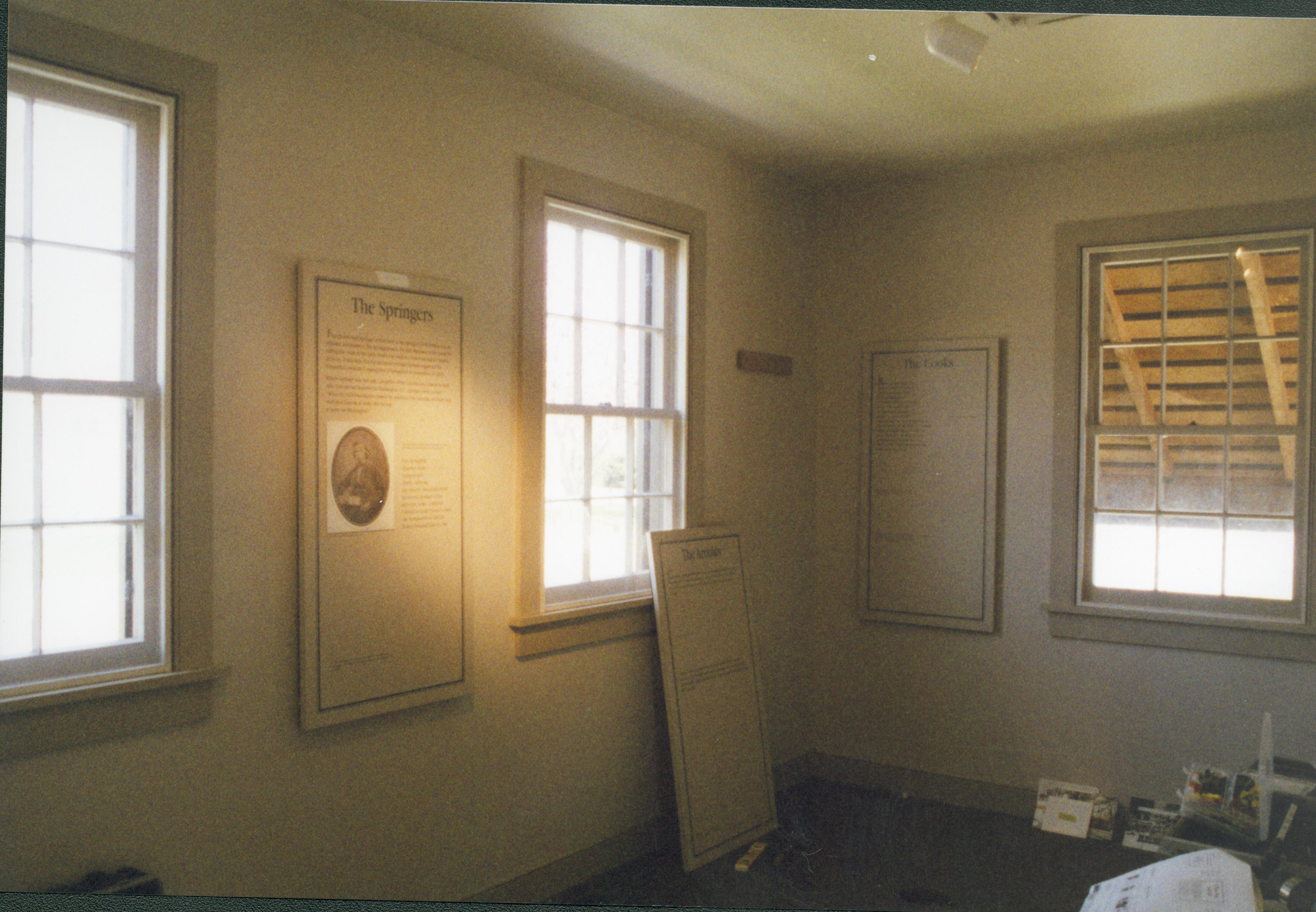 Room 103, Penels going up LIHO NHS- Arnold House Exhibit, Roll 2001-3, exp 25 Arnold House, exhibit