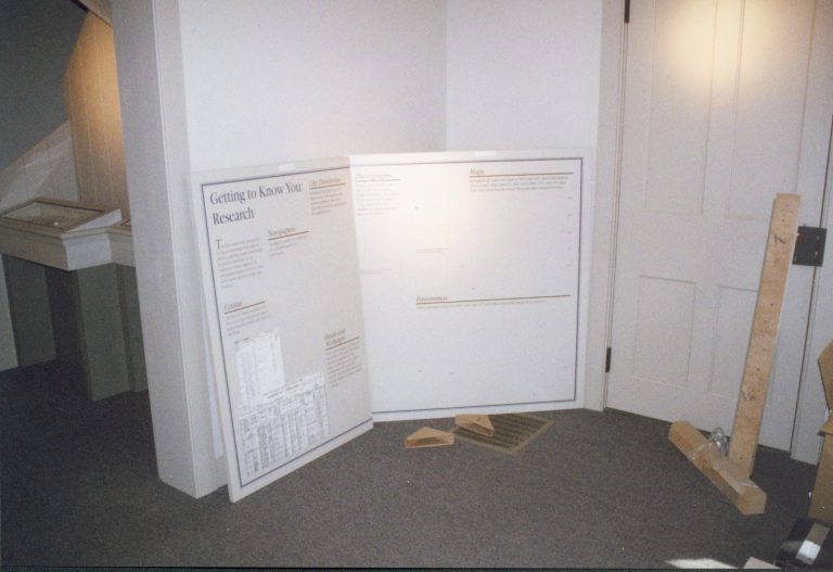 Room 101, exhibit LIHO NHS- Arnold House Exhibit, Roll 2001-2, exp 6 Arnold House, exhibit