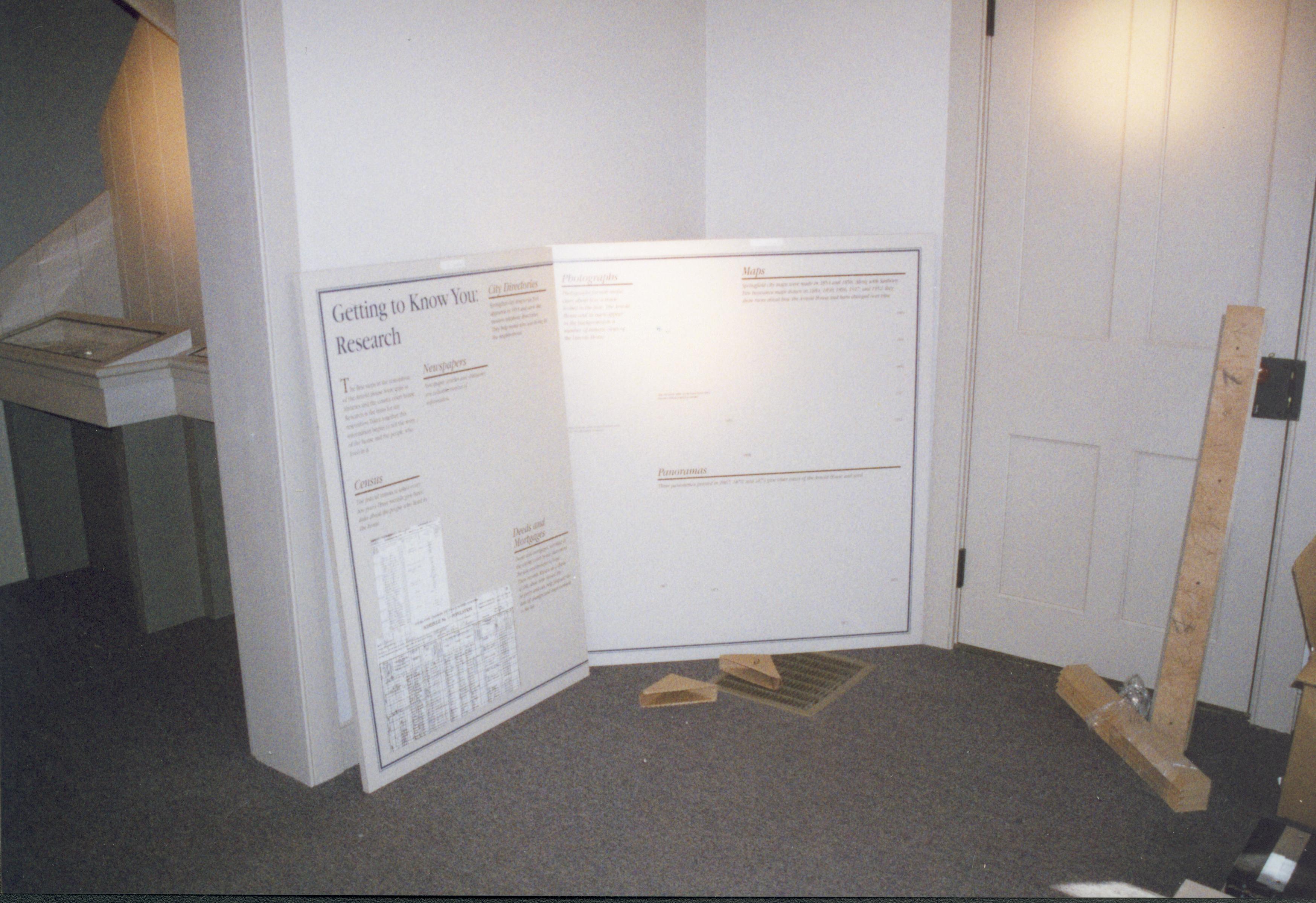 Room 101, exhibit LIHO NHS- Arnold House Exhibit, Roll 2001-2, exp 6 Arnold House, exhibit