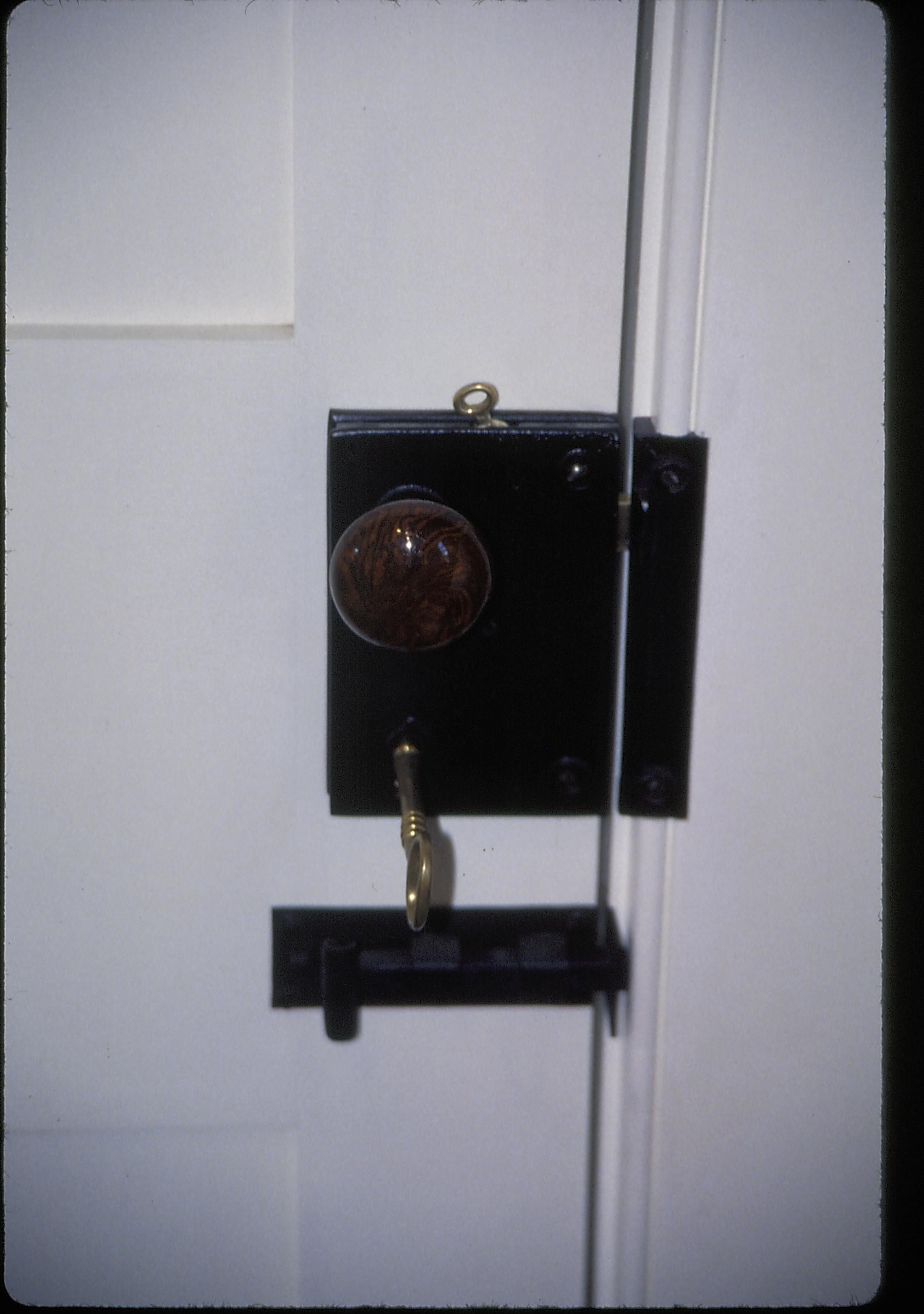 Front door hardware LIHO NHS- Arnold House Exhibit, #18 Slides, exp 19 Arnold House, exhibit