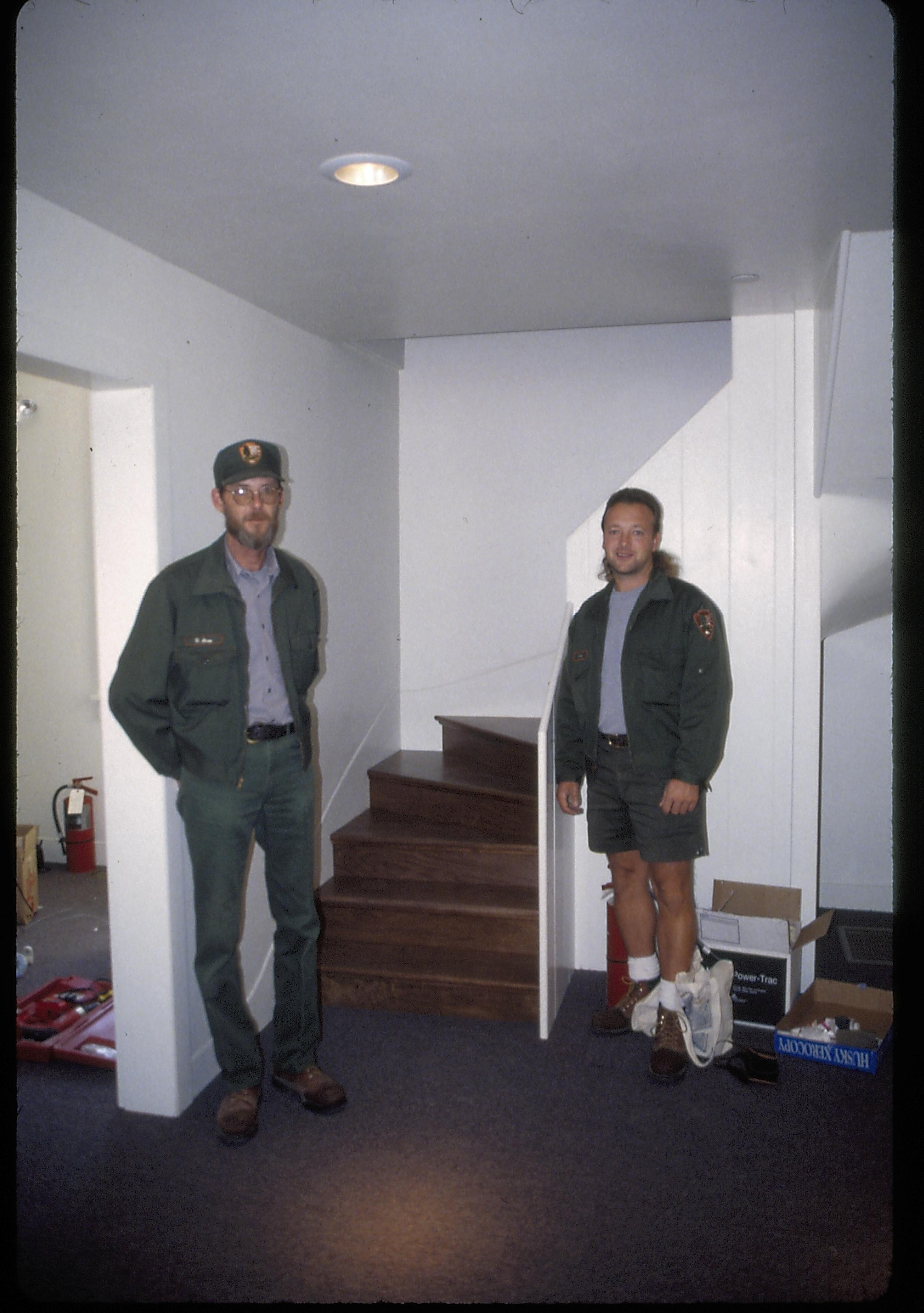 Stair fabrication LIHO NHS- Arnold House Exhibit, #18 Slides, exp 21 Arnold House, exhibit