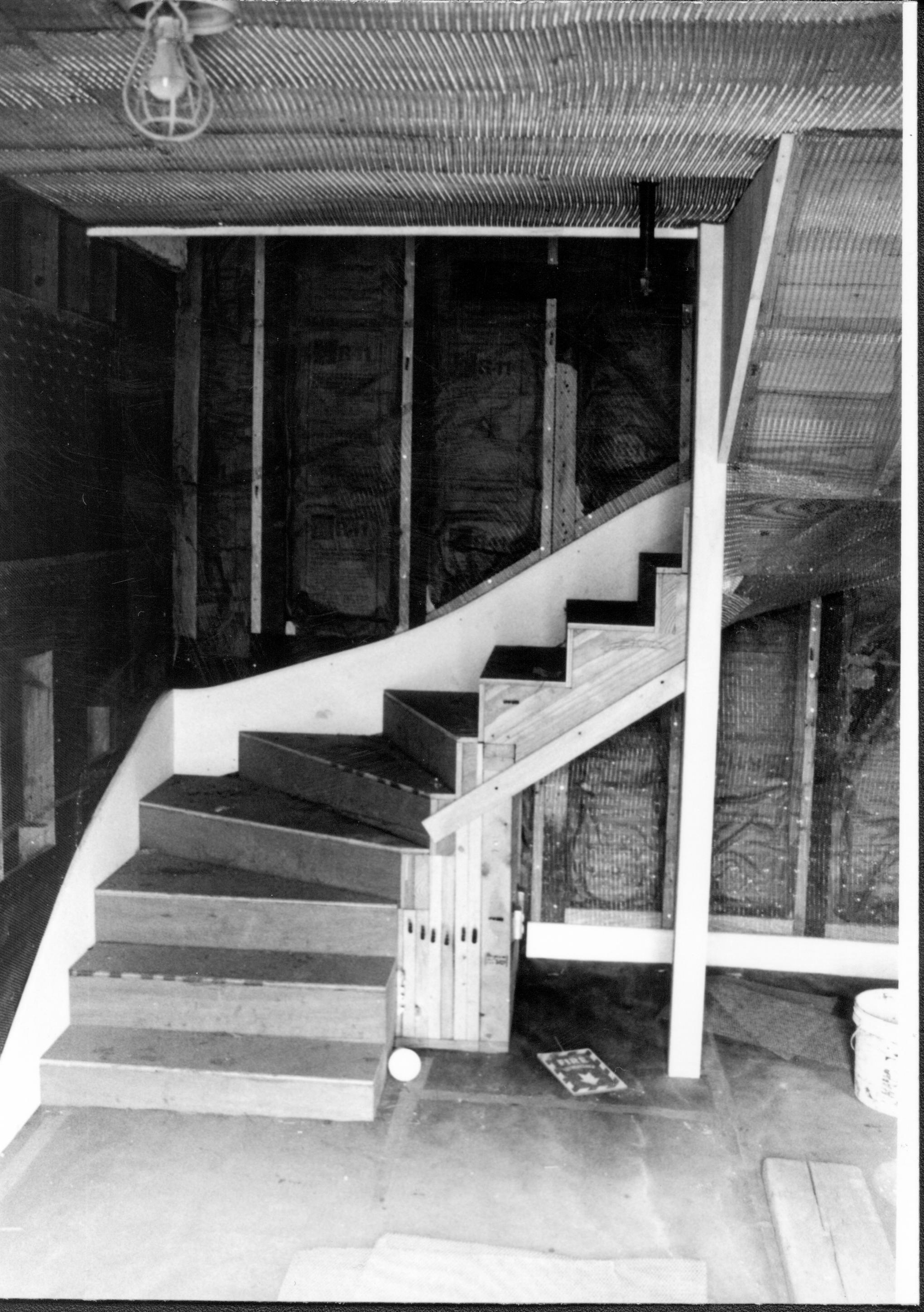 Room 102 LIHO NHS- Arnold House, HS-20, Roll #2 Neg 20 Arnold House, restoration, stairs