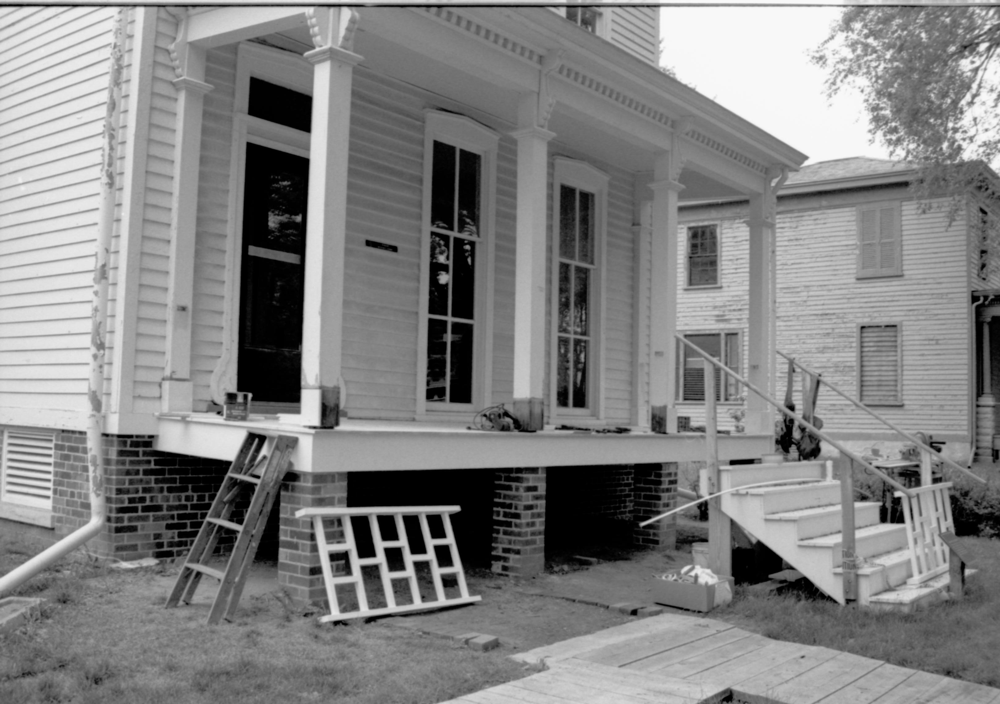 New porch LIHO NHS- Shutt House, HS-17, Roll #2 Neg 8 Shutt House, restoration