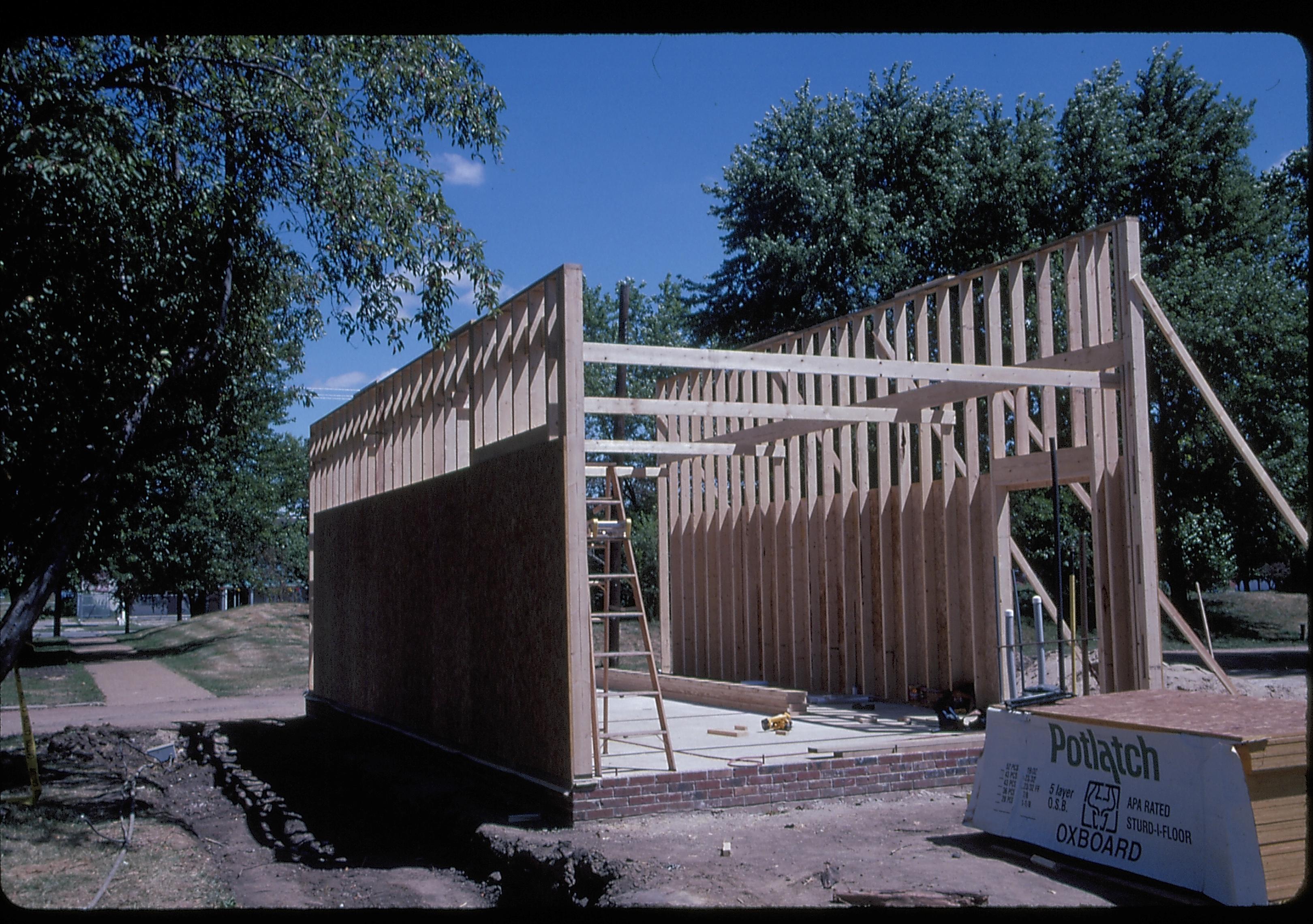 Wall framing and sheathing LIHO NHS- Arnold House, Roll #19 exp 1 restoration