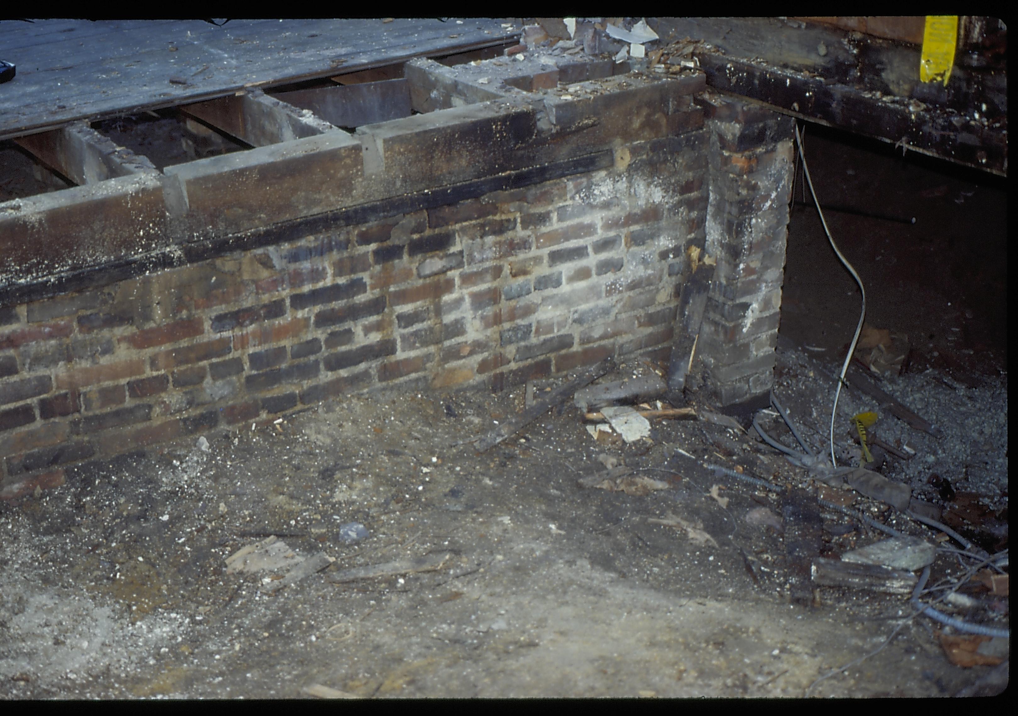 Foundation- Northeast corner LIHO NHS- Arnold House, HS-20 Roll #4 7/23-7/26/96, exp 9 Arnold House, restoration