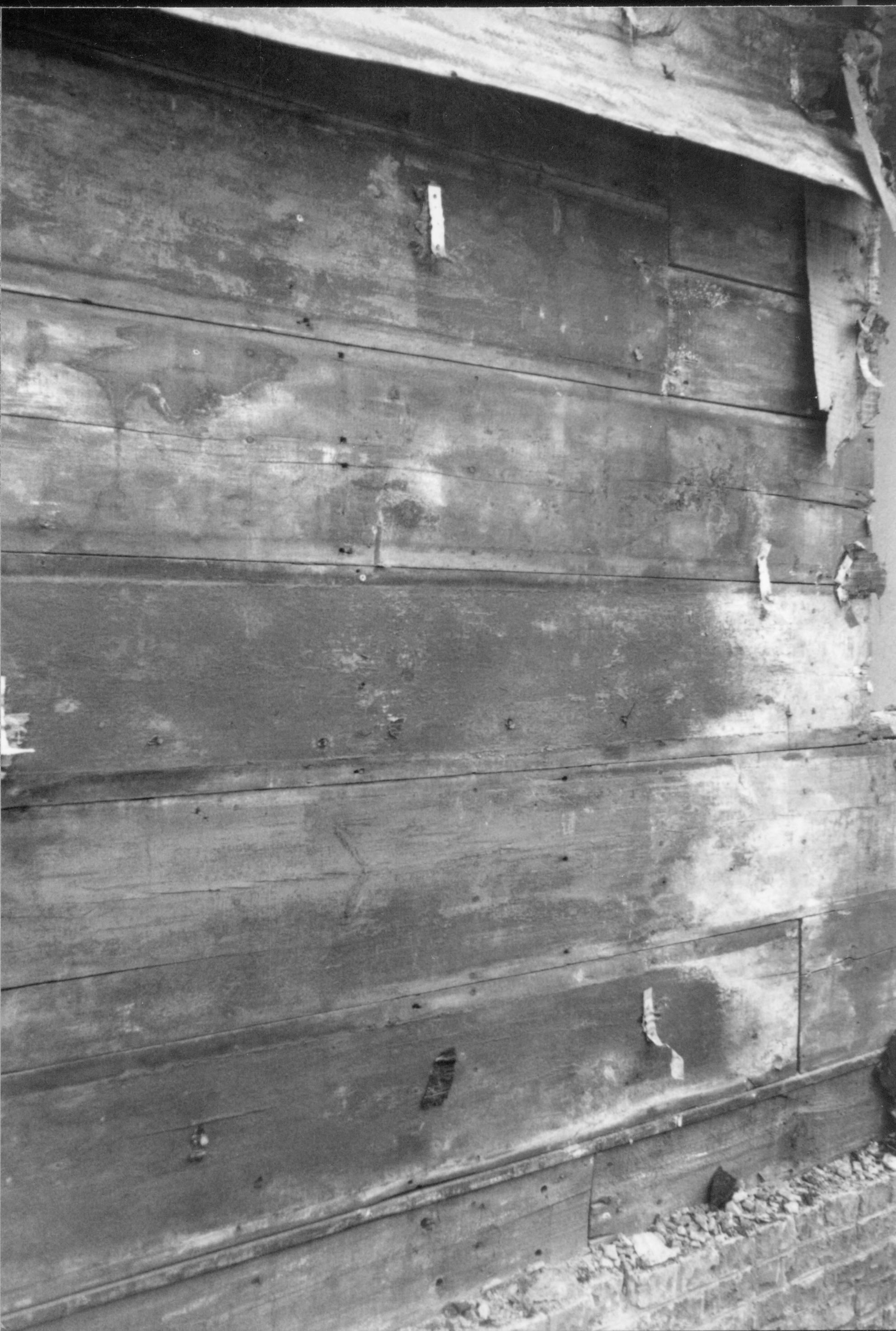 Room 104, painted planks LIHO NHS- Arnold House restoration, HS-20, film roll #2 exp 8 Arnold House, restoration, planks