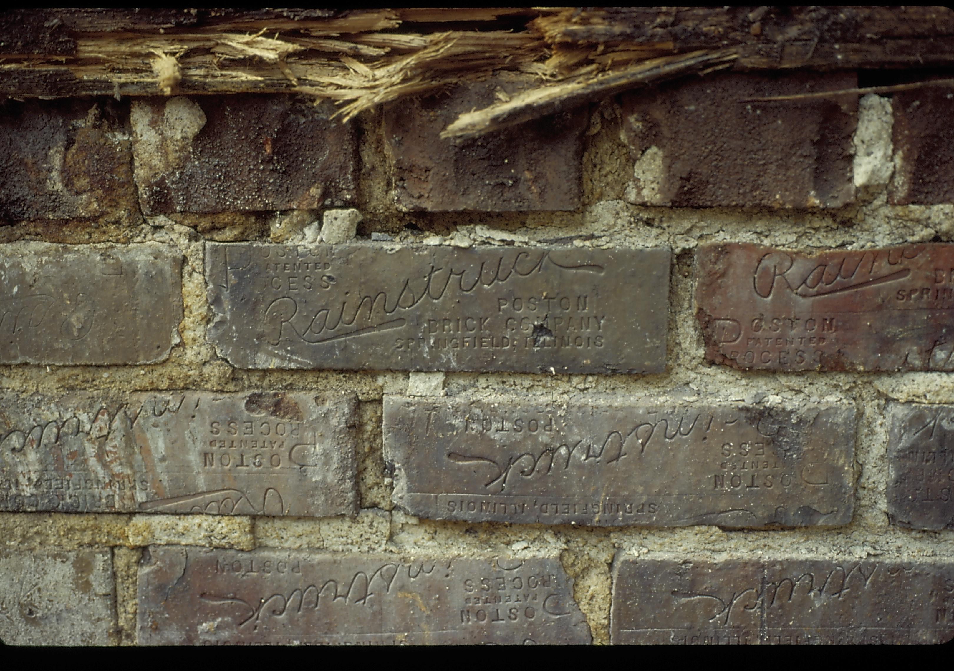 Brick, Rainstruck LIHO NHS- Arnold House, HS-20 Roll #4 7/23-7/26/96, exp 26 Arnold House, restoration