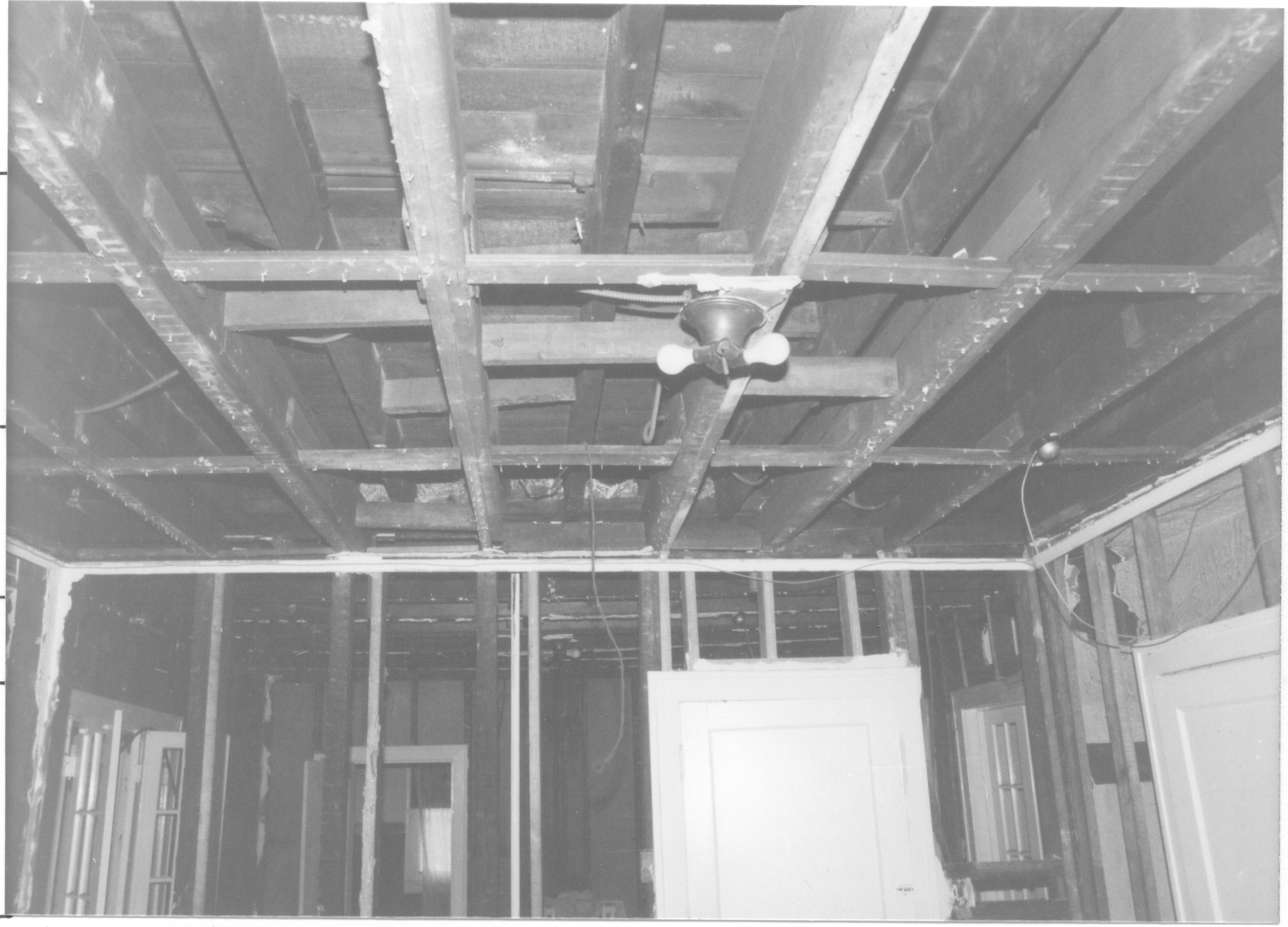 Morse House HS-9 9-18; Room 102, Ceiling View - South Morse House, Interior