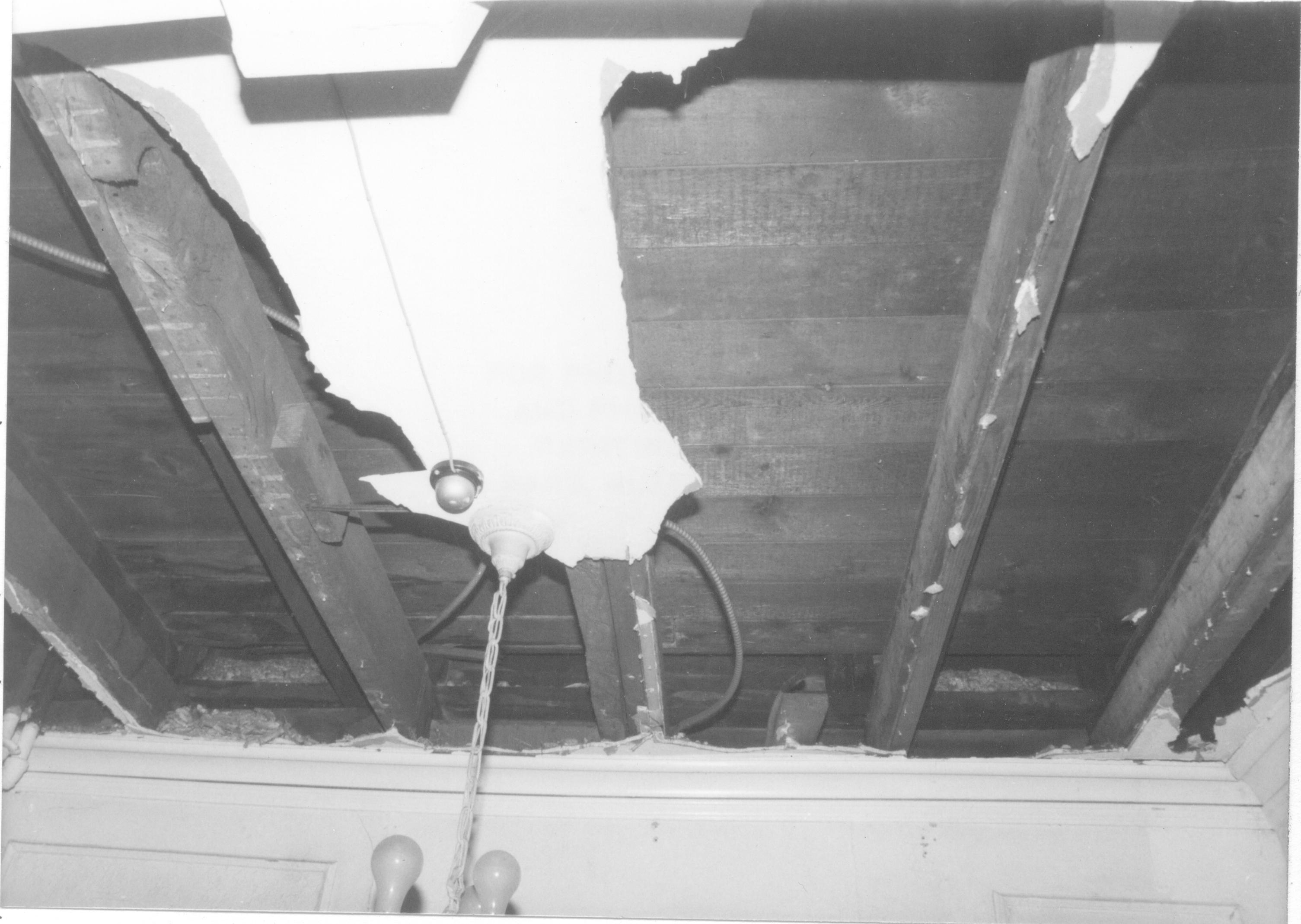 Morse House HS-9 10-3; Room 103, Ceiling View North Elevation Morse House, Interior