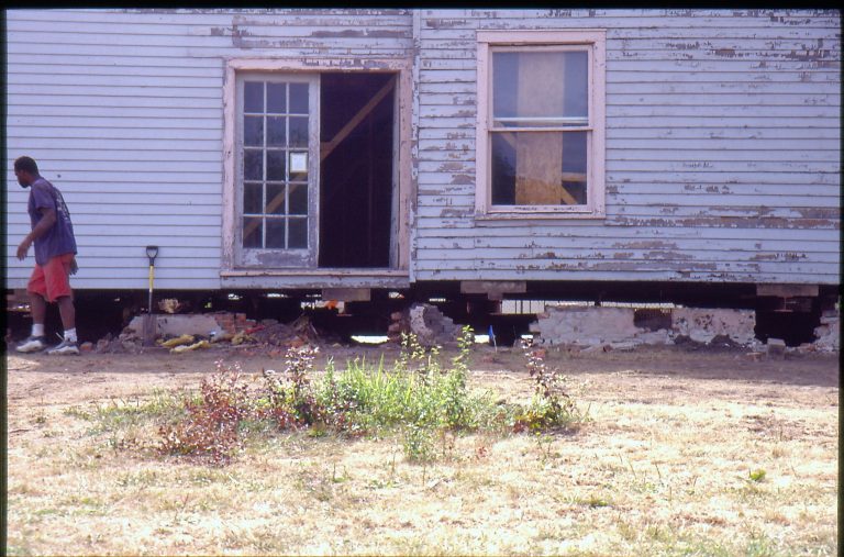 Raising house 14; 1999-9 Morse House, Exterior