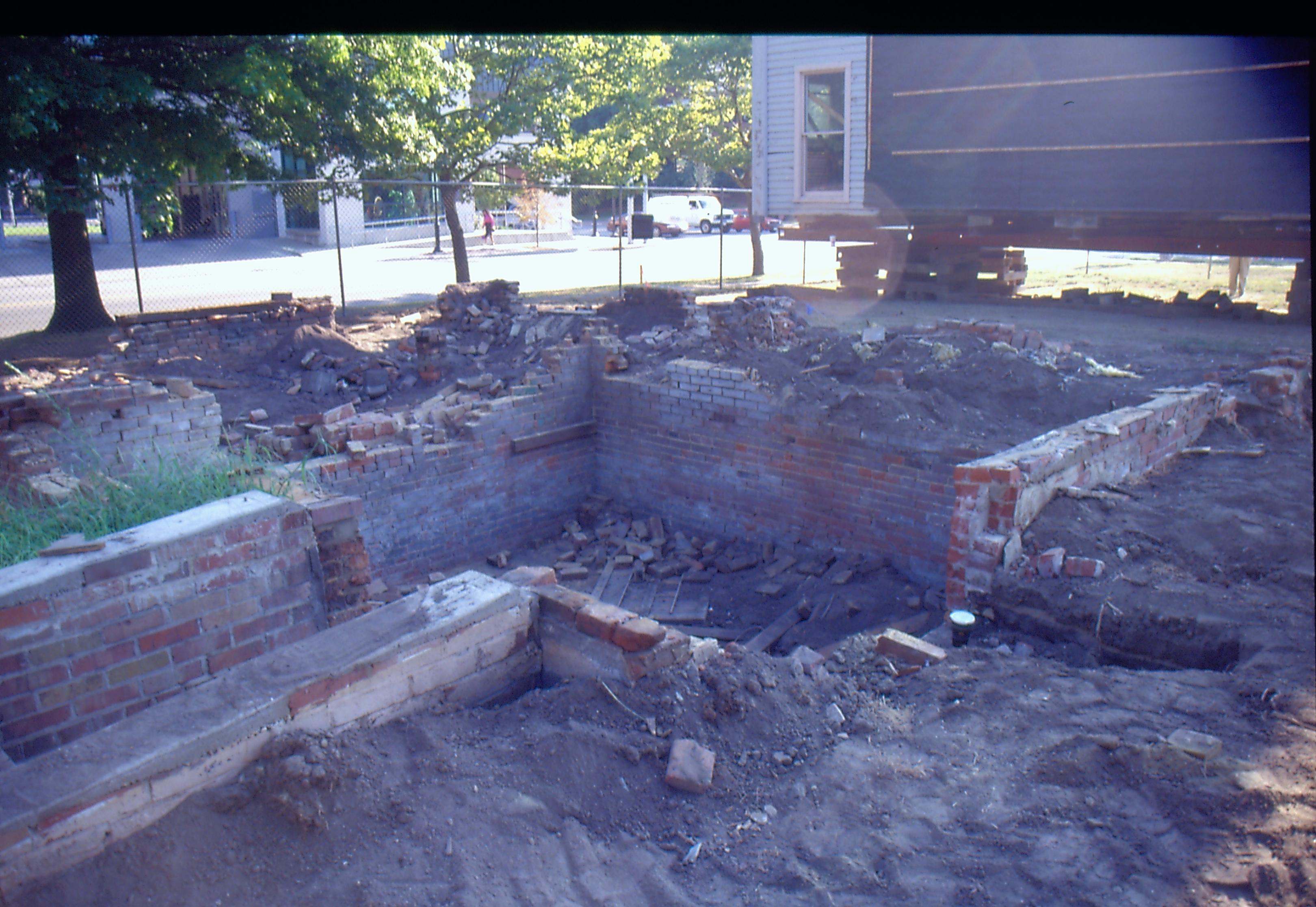 Morse - New Foundation/Excavation 8; 1999-8 Morse House, Exterior, Foundation, Excavation