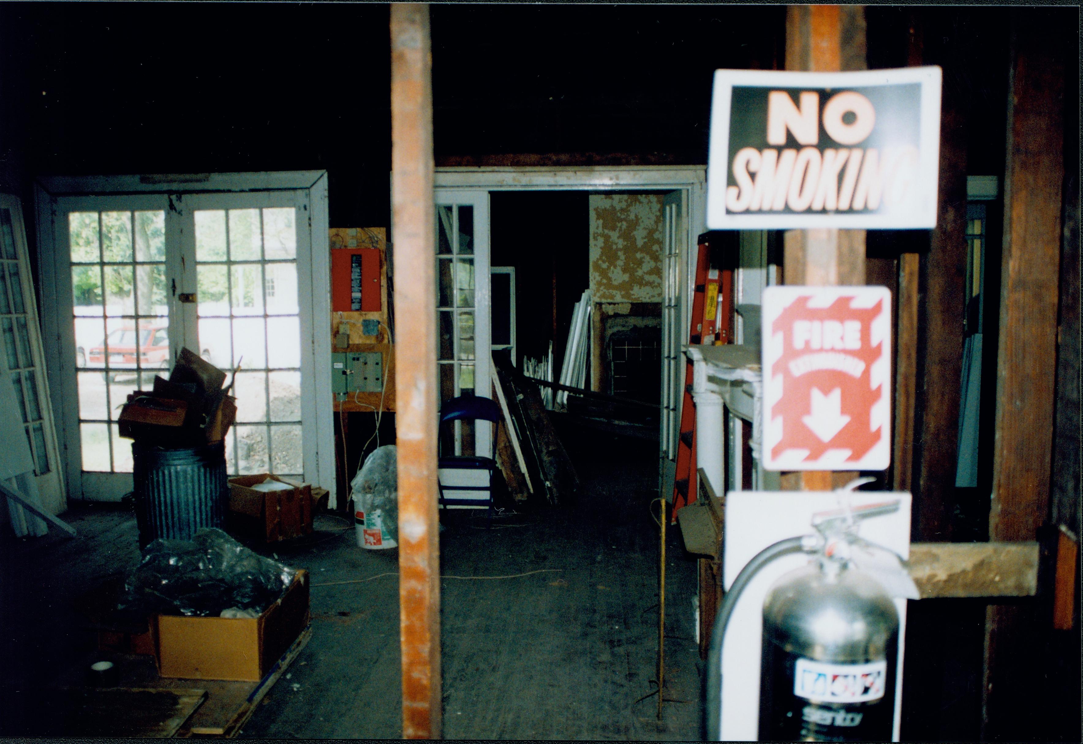 downstairs from door 105-D1 to Rm 101 26; 1999-7 Morse House, Interior