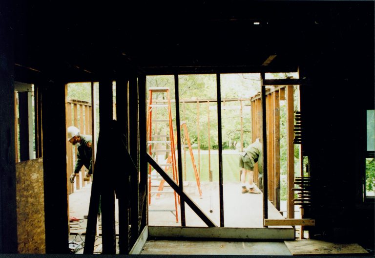 upstairs looking west - demolition 1999-7 Morse House, Interior
