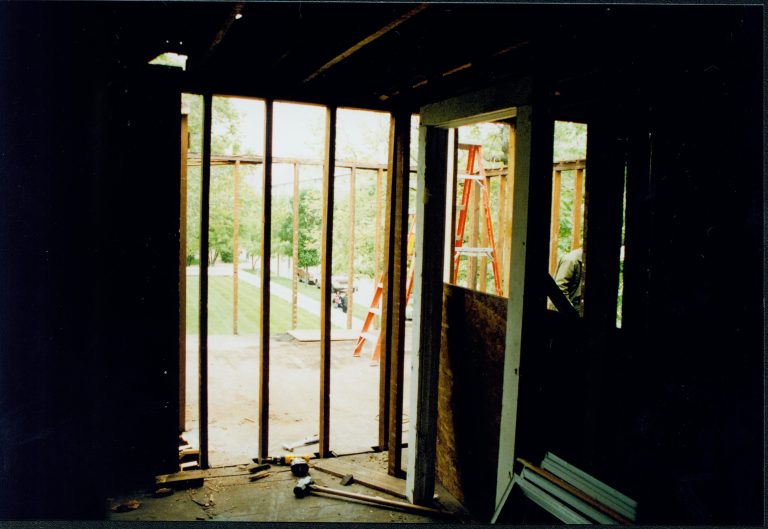 upstairs looking west - demolition 1999-7 Morse House, Interior