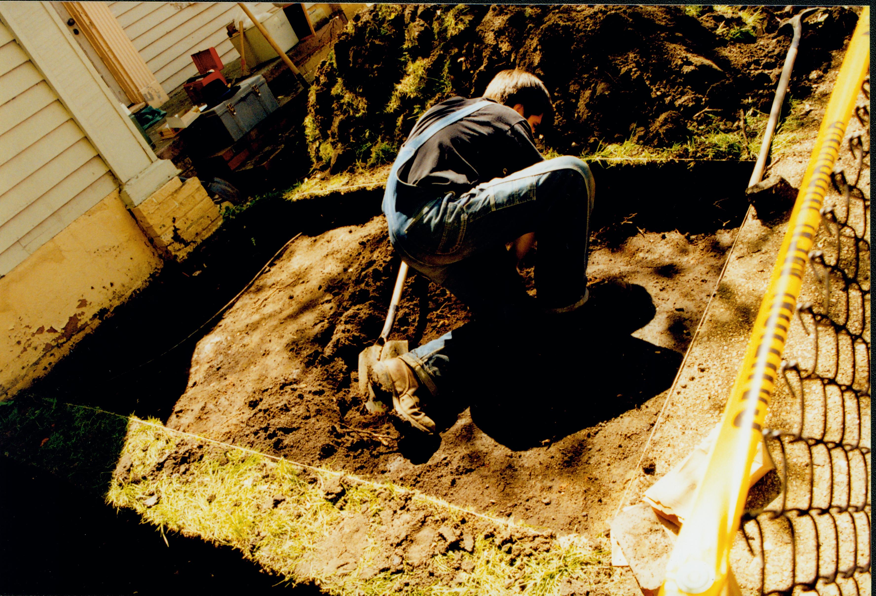 Archeological Excavation 8; 1999-6 Morse House, Exterior, Excavation