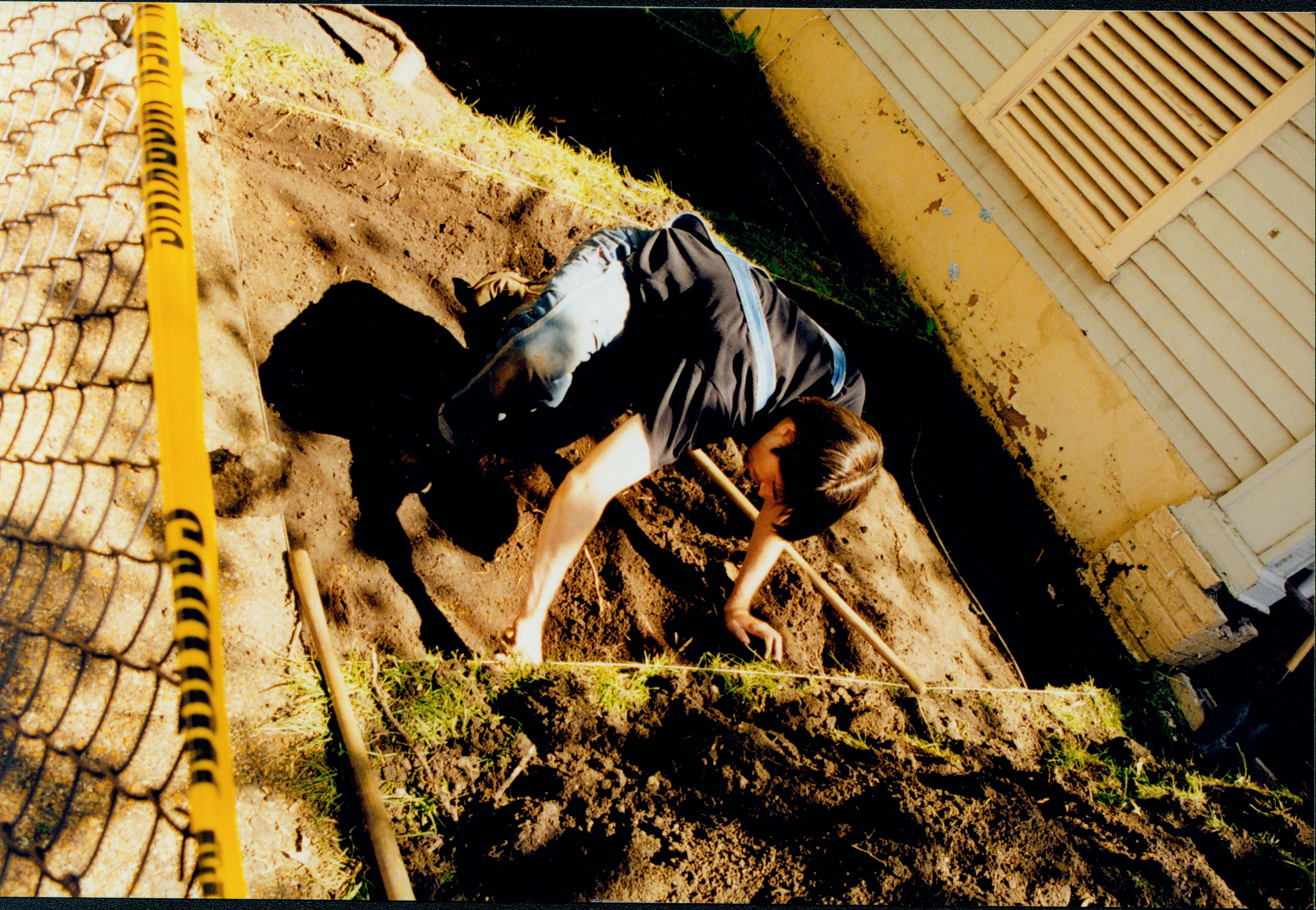 Archeological Excavation 9; 1999-6 Morse House, Exterior, Excavation