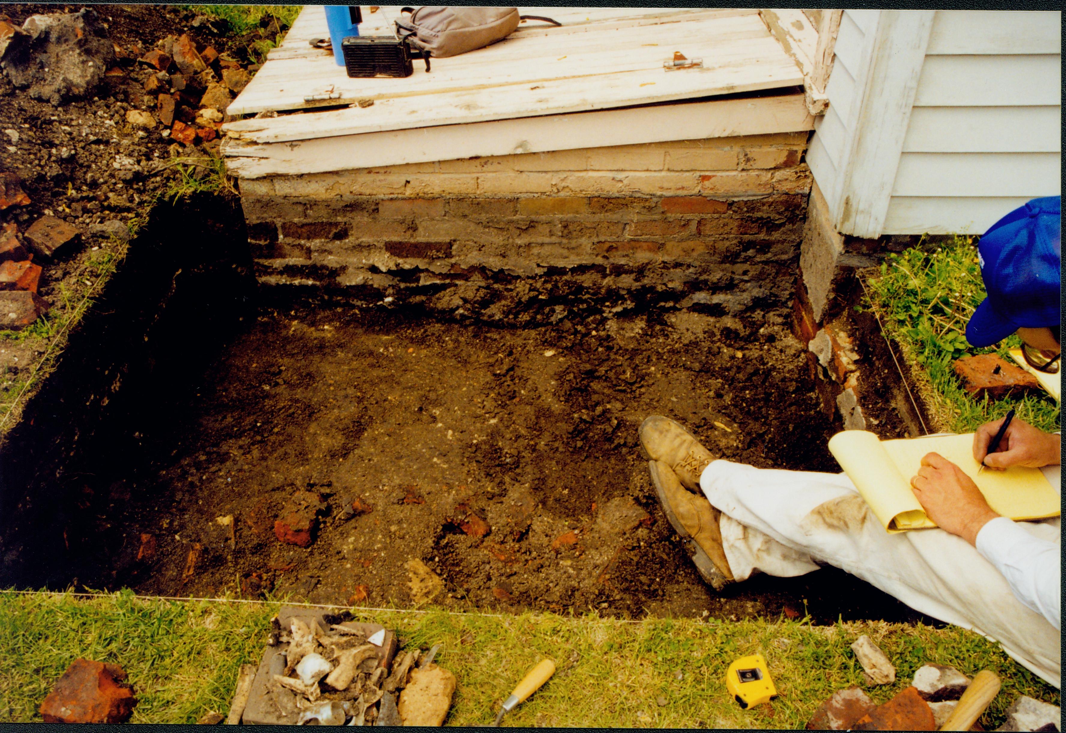 Archeological Excavation 15; 1999-6 Morse House, Exterior, Excavation