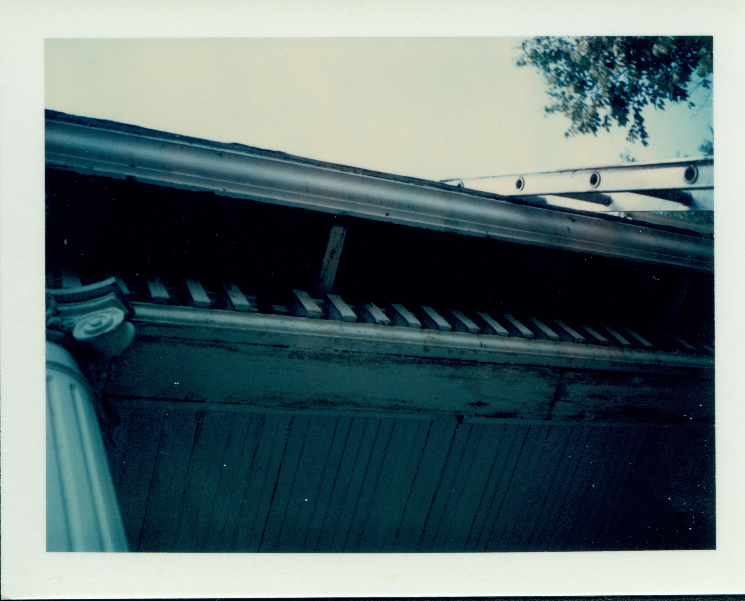 Repairing the gutters Robinson House, neg 1 class 2 Robinson House