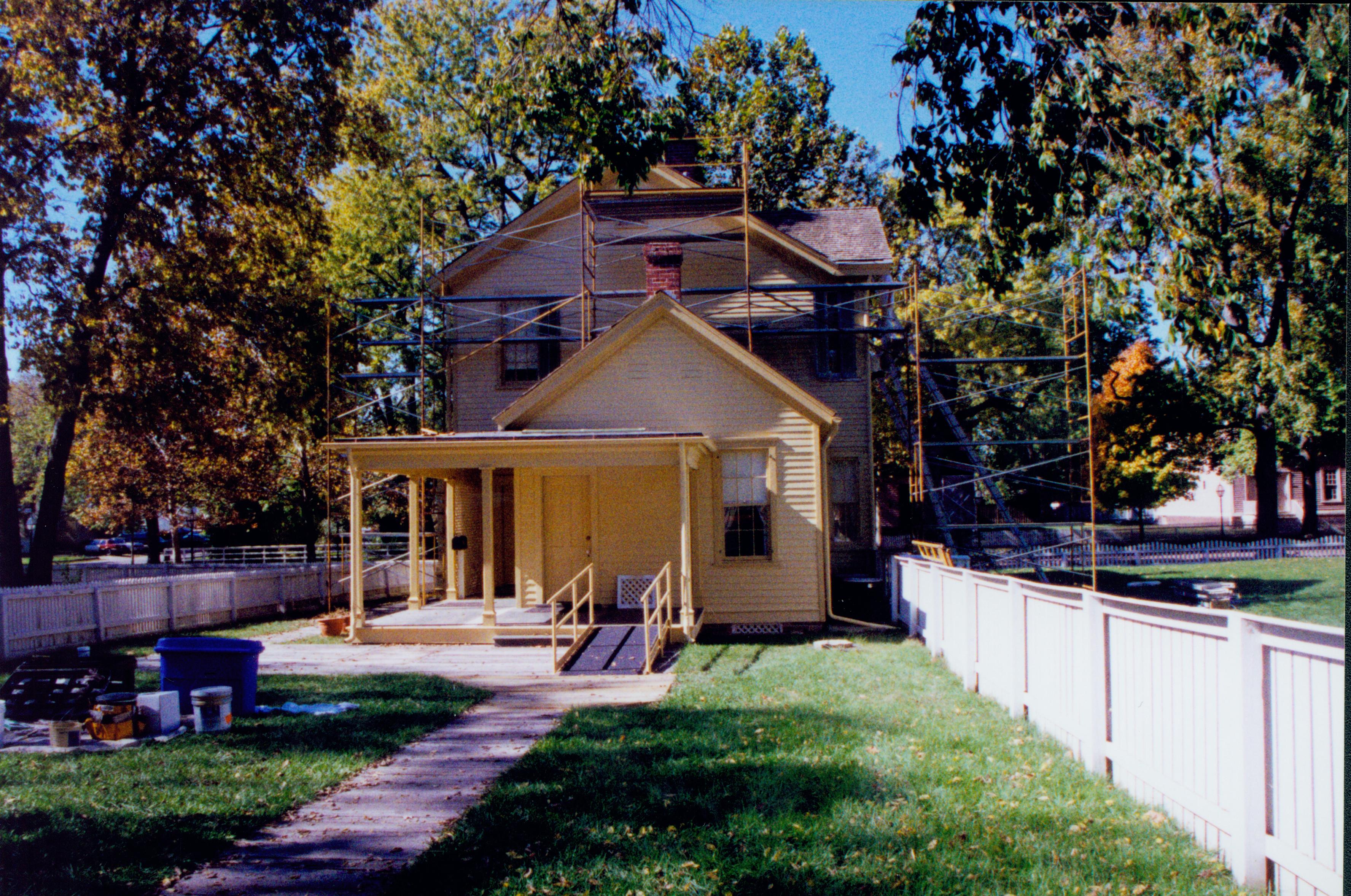 Robinson scaffolding 2000-9; Exp.9 Robinson House, Exterior, Restoration