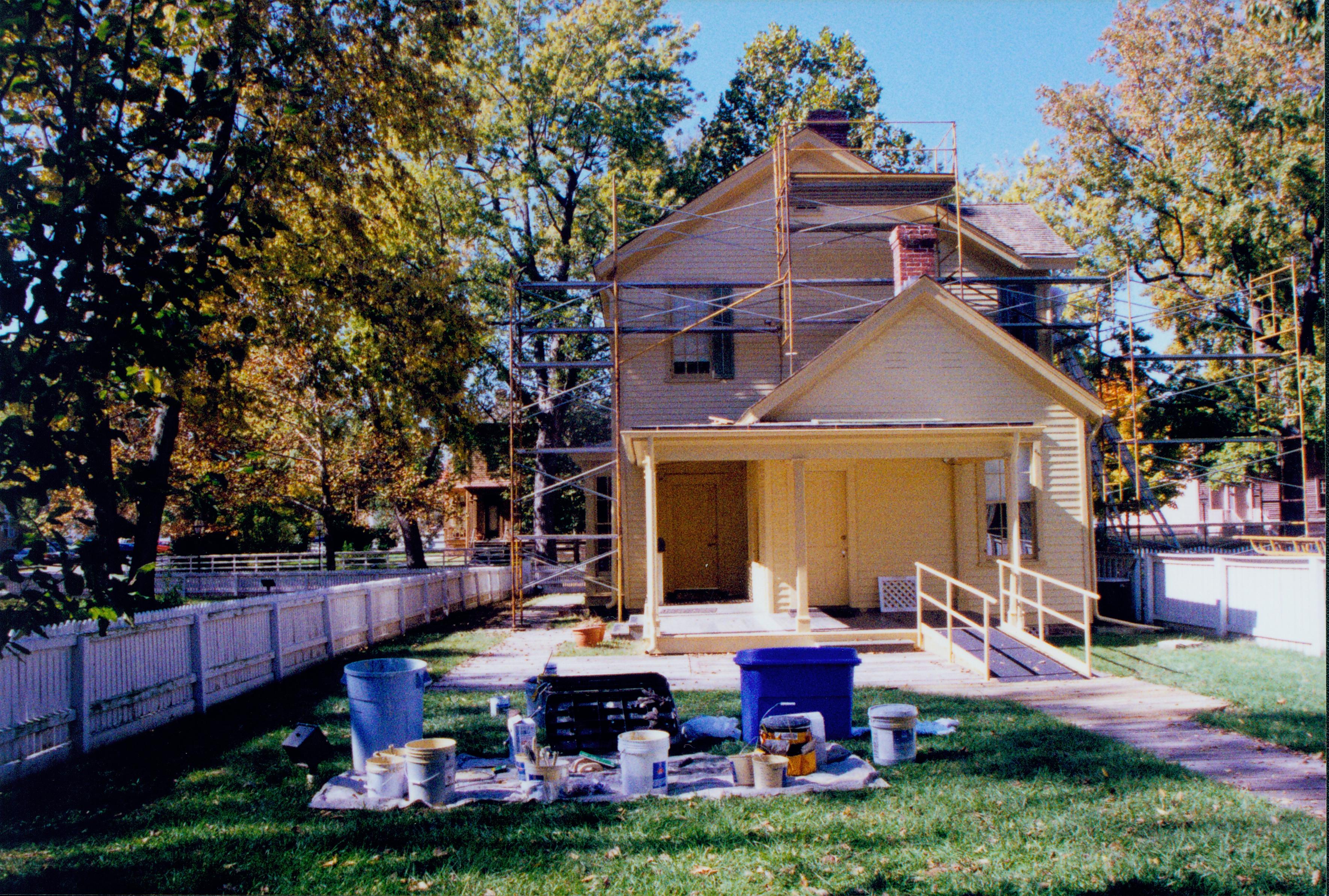 Robinson scaffolding 2000-9; Exp.10 Robinson House, Exterior, Restoration